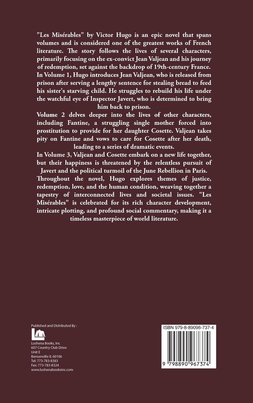 Rückseitencover Les Misérables (the Wretched)  V1, V2 and V3 A Novel