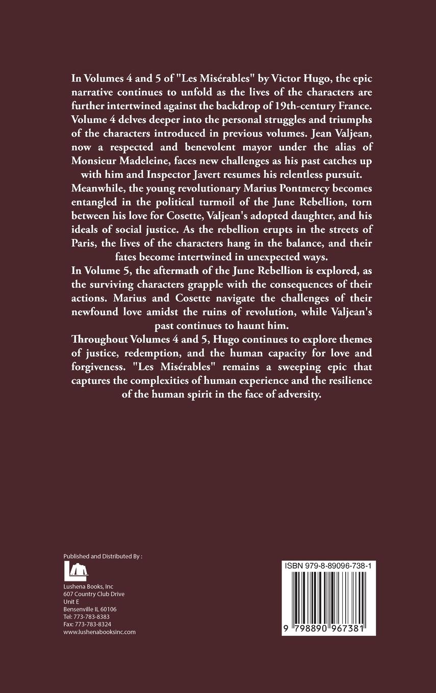 Rückseitencover Les Misérables  (the Wretched)  V4 and V5 A Novel