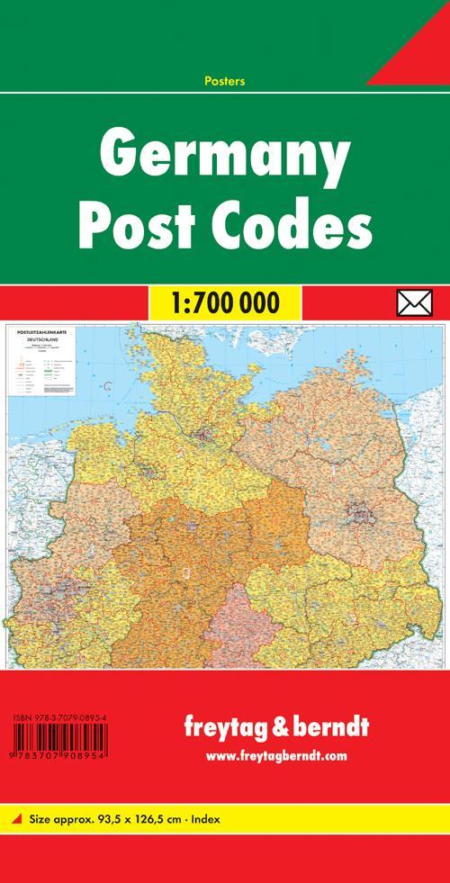 Rückseitencover Deutschland 1 : 700 000. Postleitzahlenkarte
