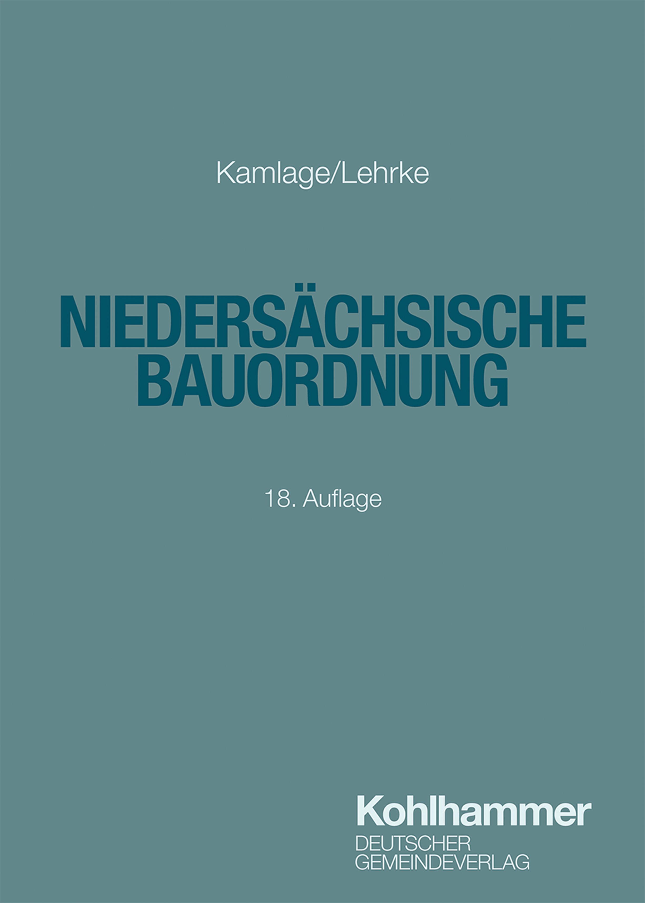 Vorderes Coverbild Niedersächsische Bauordnung