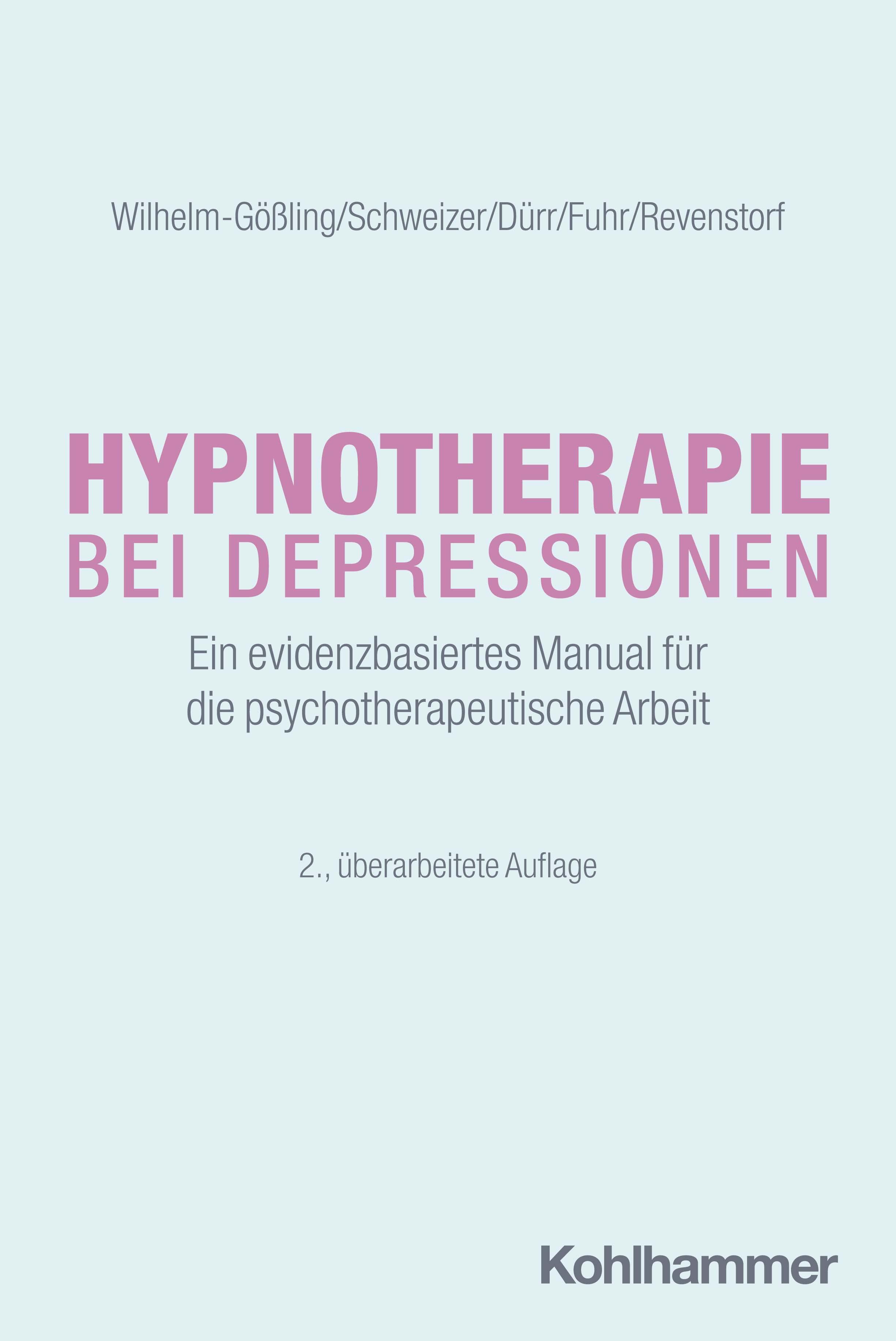 Vorderes Coverbild Hypnotherapie bei Depressionen