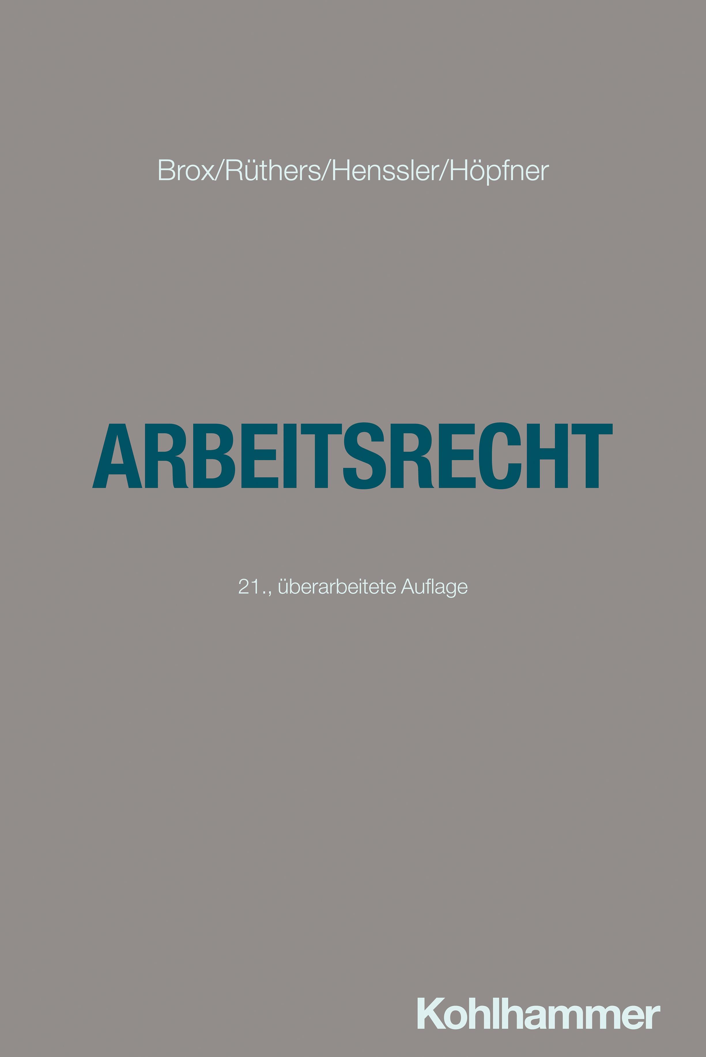 Vorderes Coverbild Arbeitsrecht