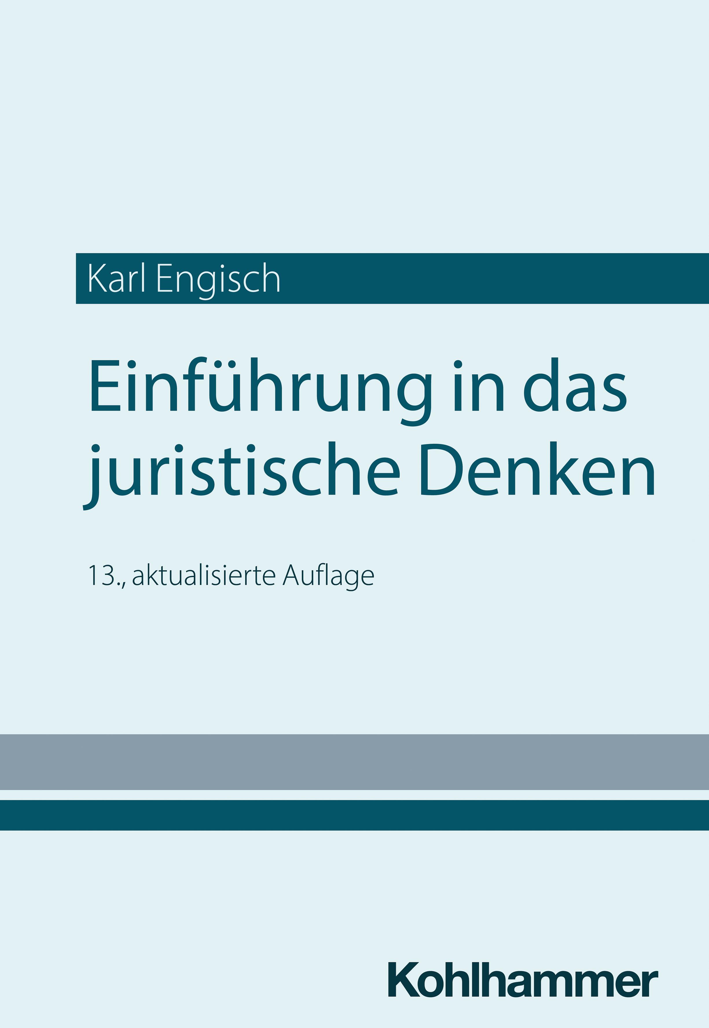 Vorderes Coverbild Einführung in das juristische Denken