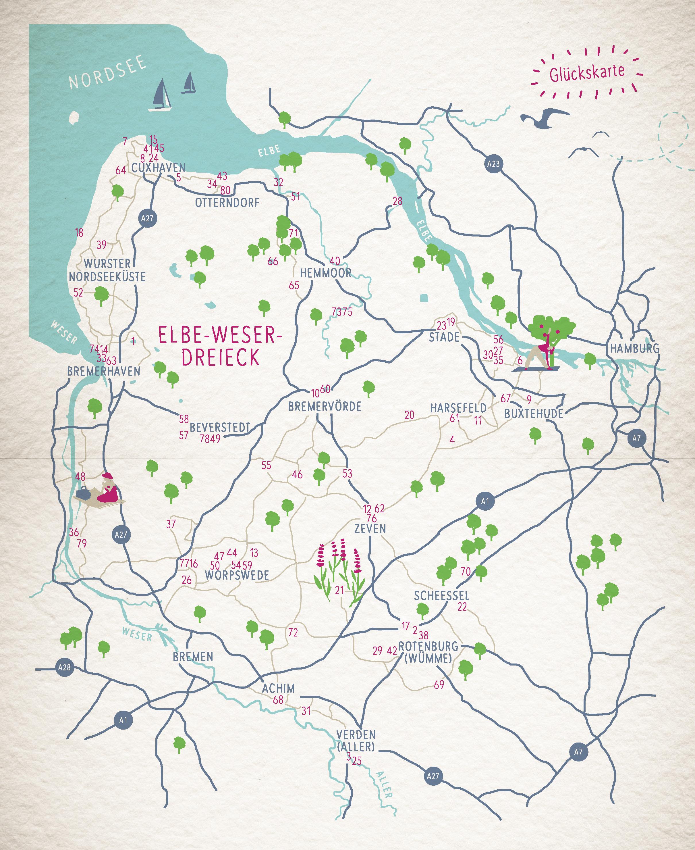 Beispielinhalt (Bild) Glücksorte im Elbe-Weser-Dreieck