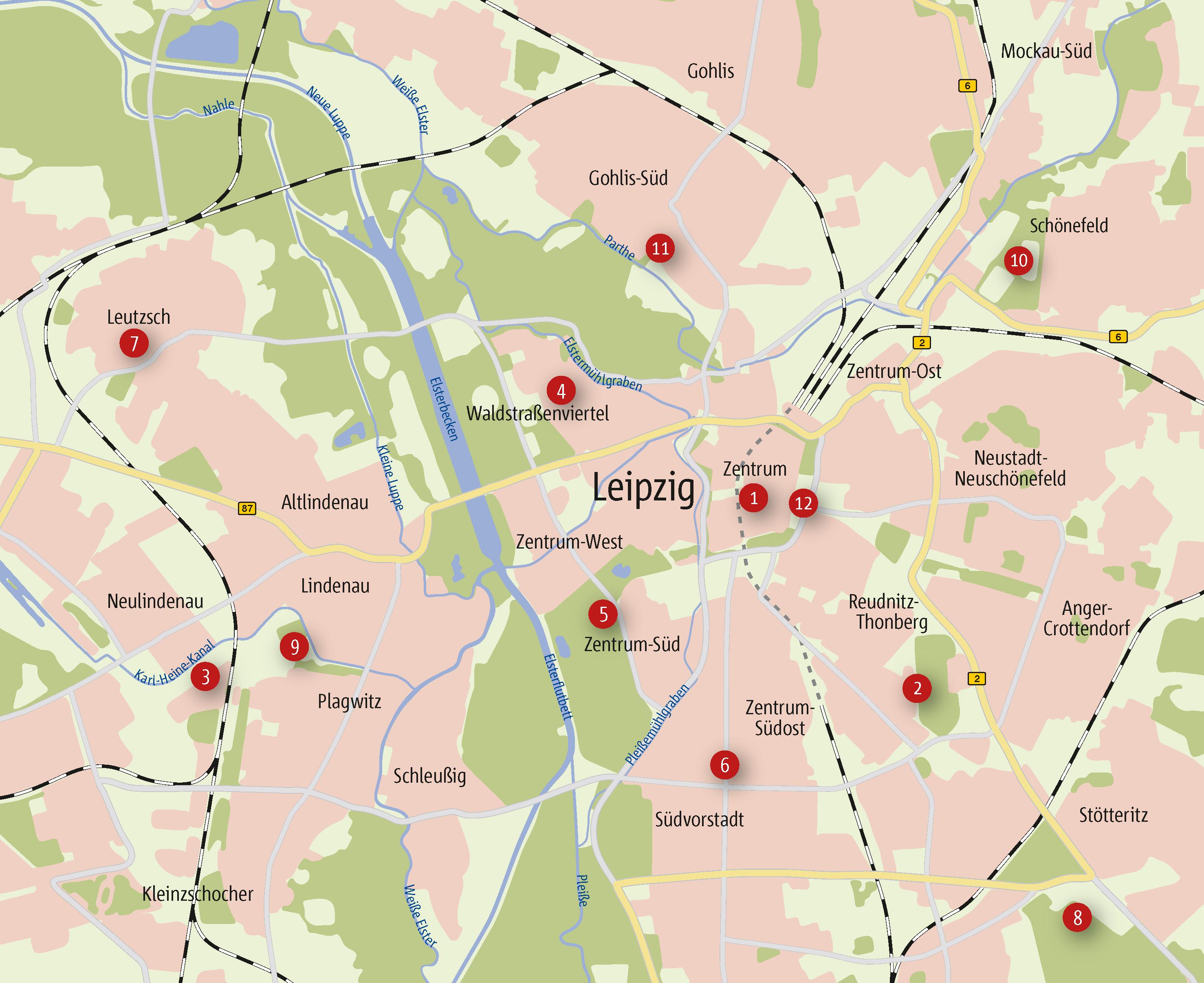 Beispielinhalt (Bild) Zu Fuß durch Leipzig
