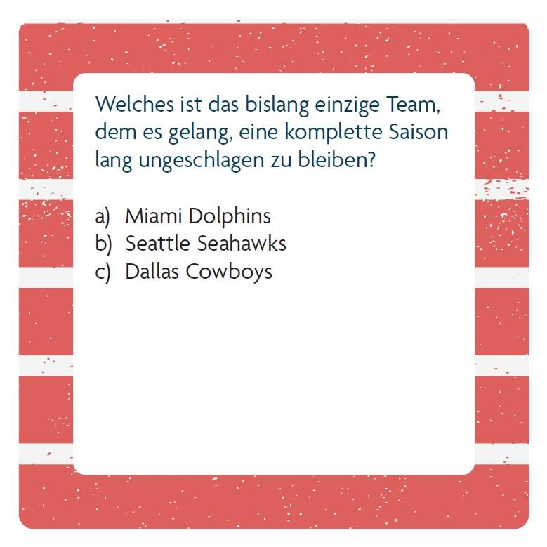 Beispielinhalt (Bild) Das American Football-Quiz