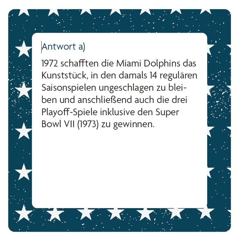 Beispielinhalt (Bild) Das American Football-Quiz