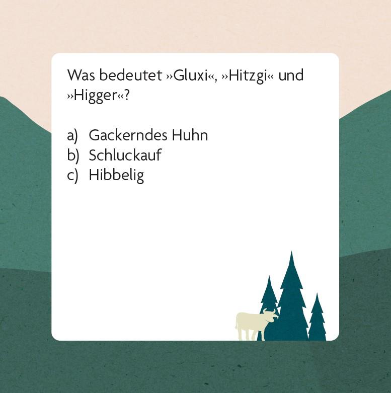 Beispielinhalt (Bild) Dialekt-Quiz Schweiz