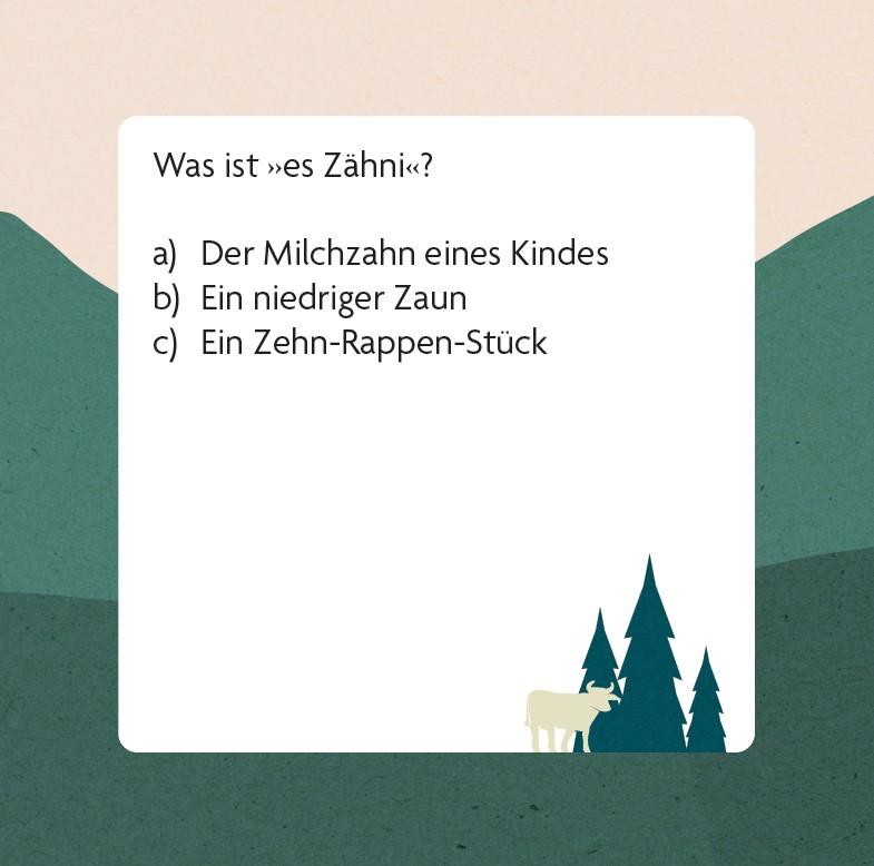 Beispielinhalt (Bild) Dialekt-Quiz Schweiz