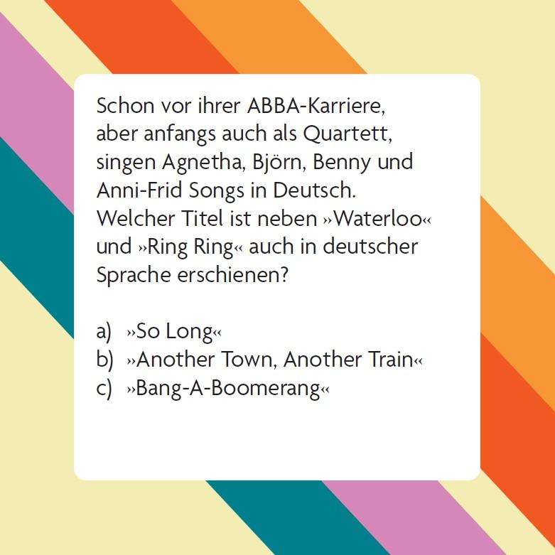 Beispielinhalt (Bild) Das ABBA-Quiz