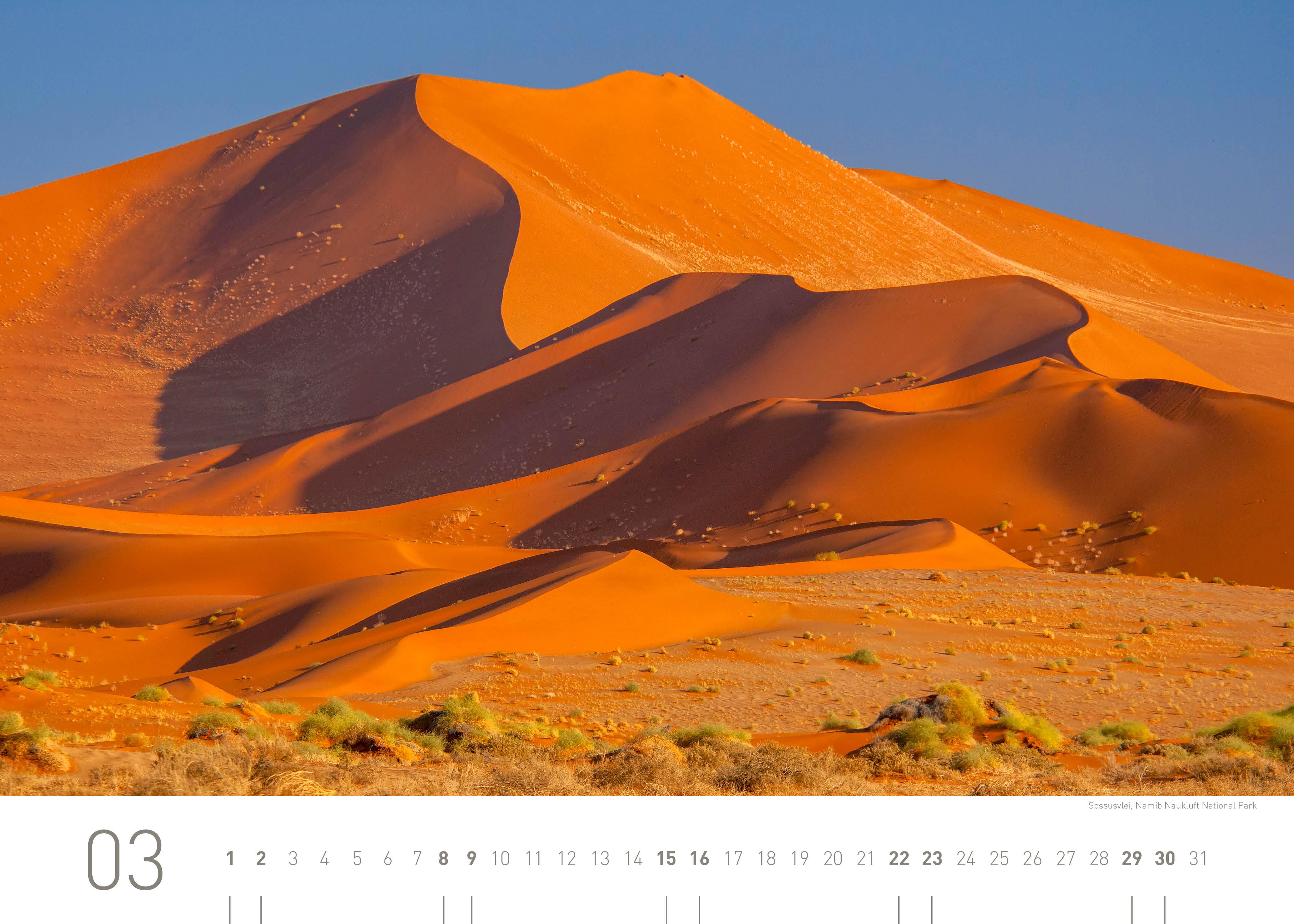 Beispielinhalt (Bild) 360° Namibia Exklusivkalender 2025