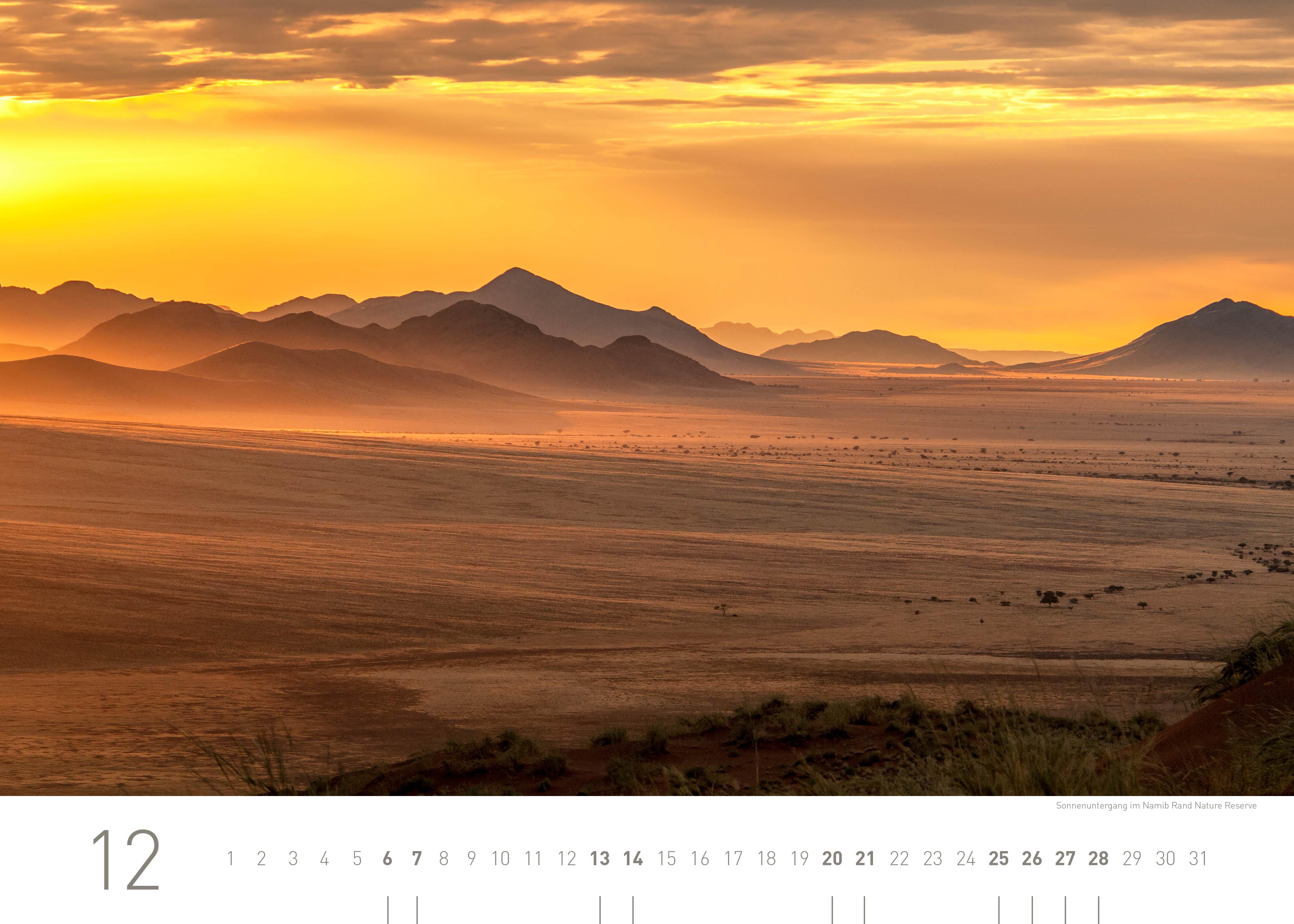 Beispielinhalt (Bild) 360° Namibia Exklusivkalender 2025