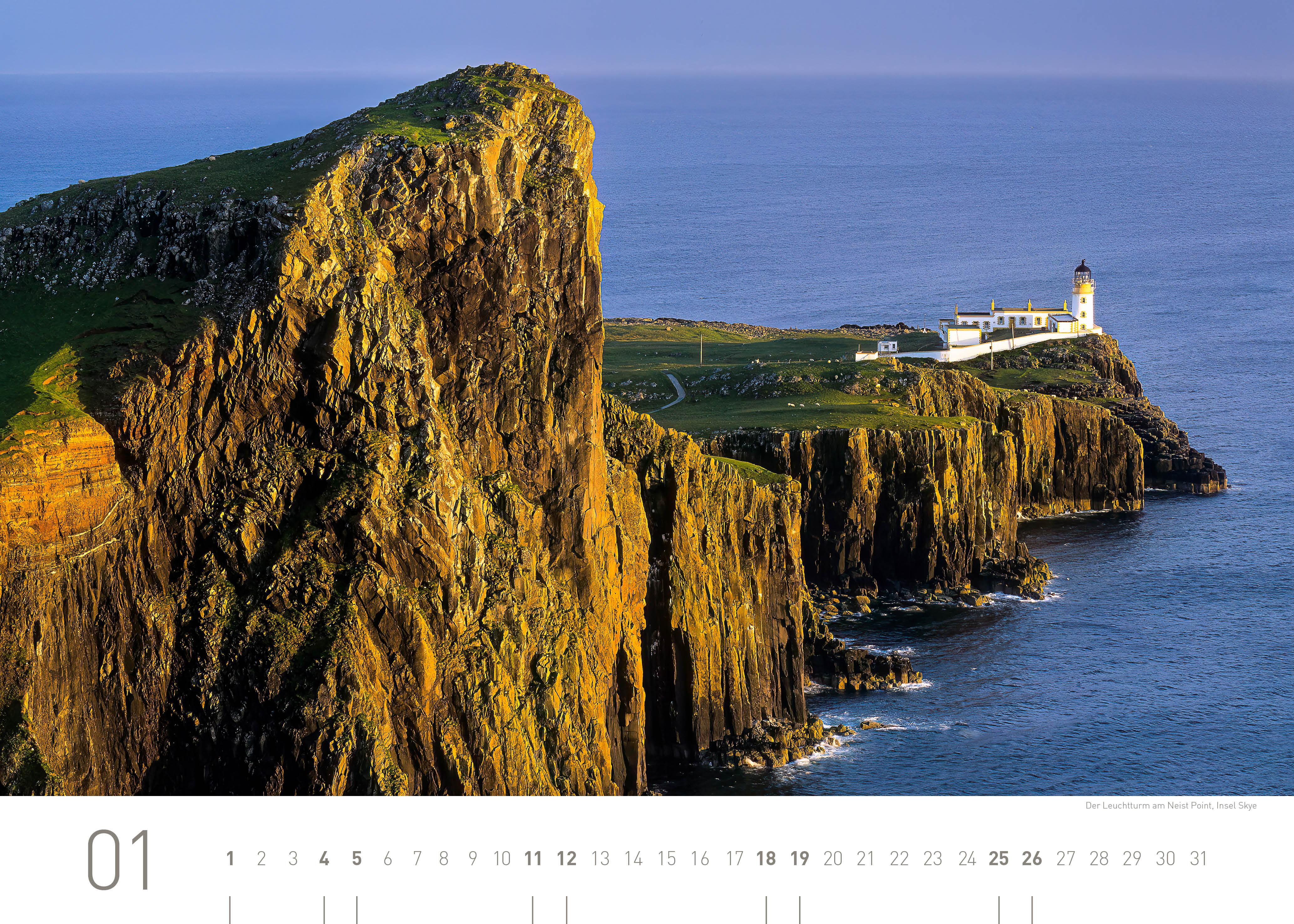 Beispielinhalt (Bild) 360° Schottland Exklusivkalender 2025