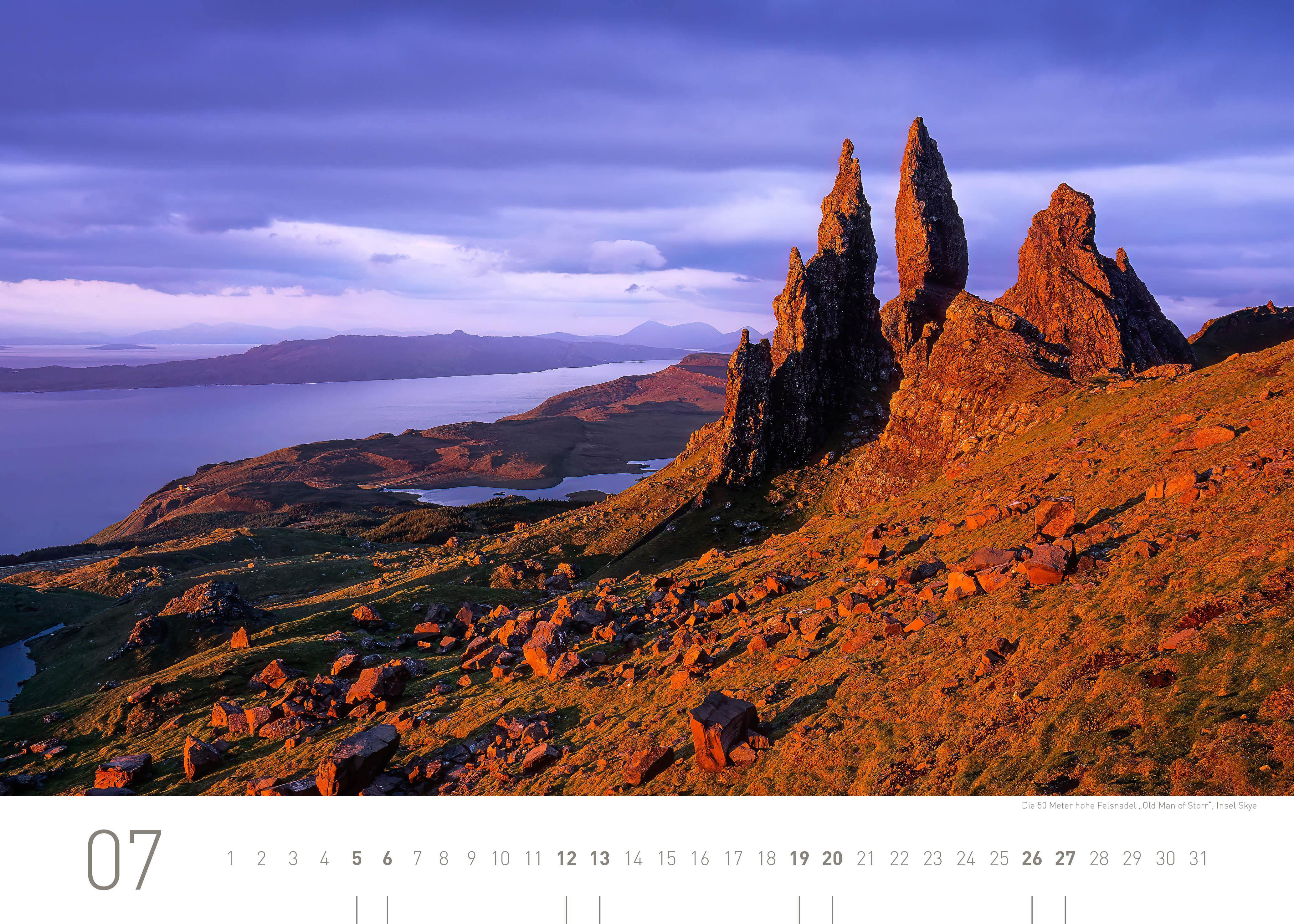 Beispielinhalt (Bild) 360° Schottland Exklusivkalender 2025