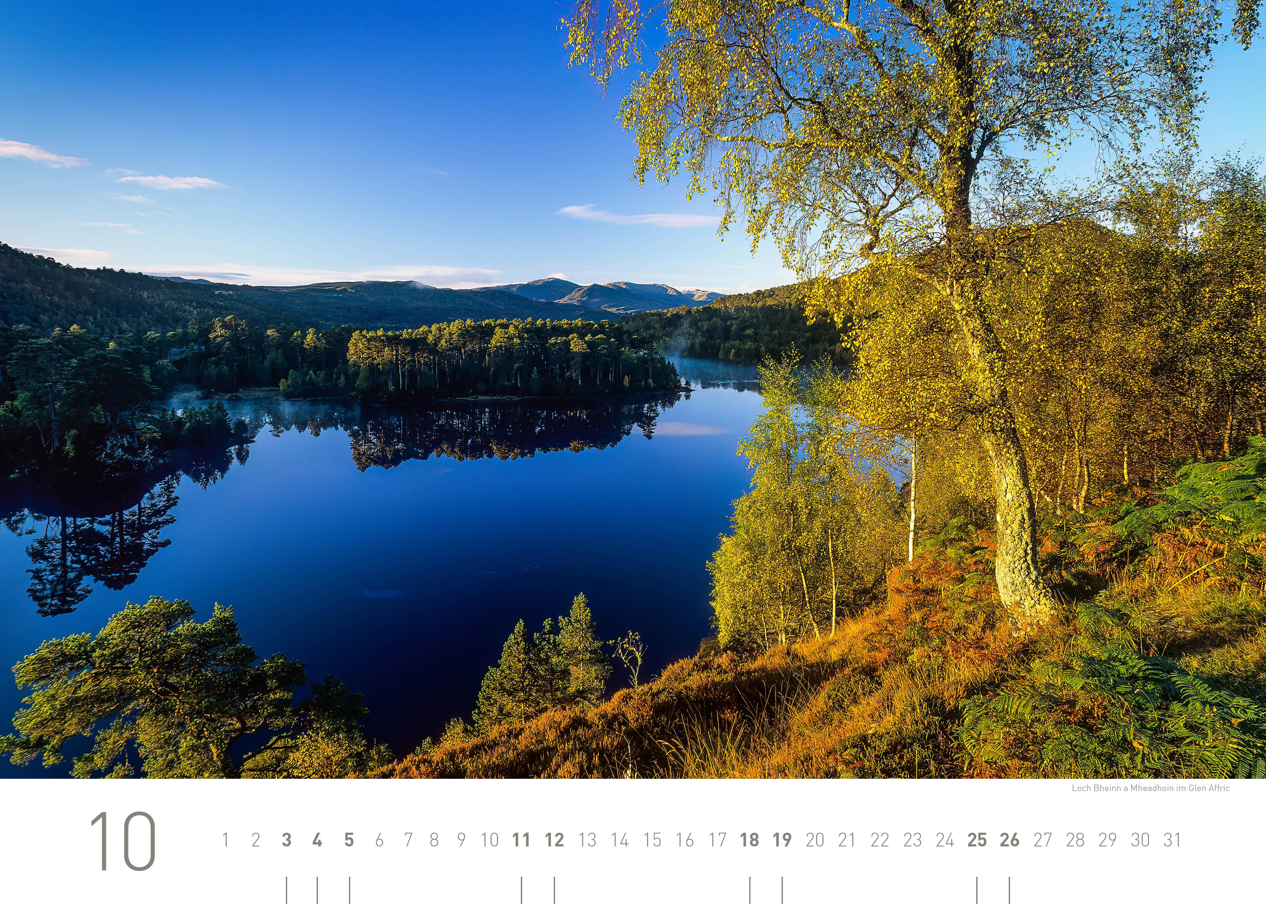Beispielinhalt (Bild) 360° Schottland Exklusivkalender 2025