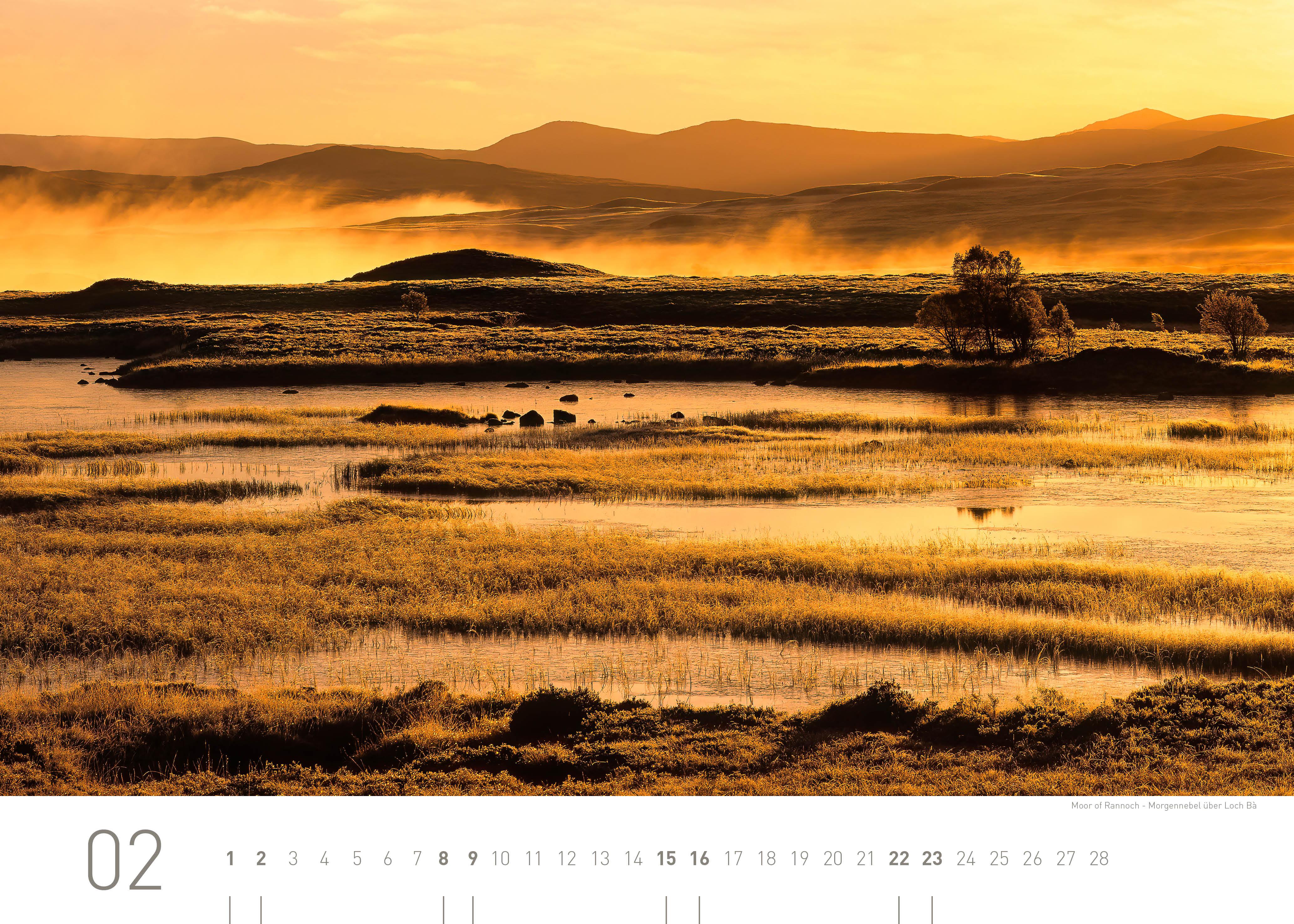 Beispielinhalt (Bild) 360° Schottland Exklusivkalender 2025