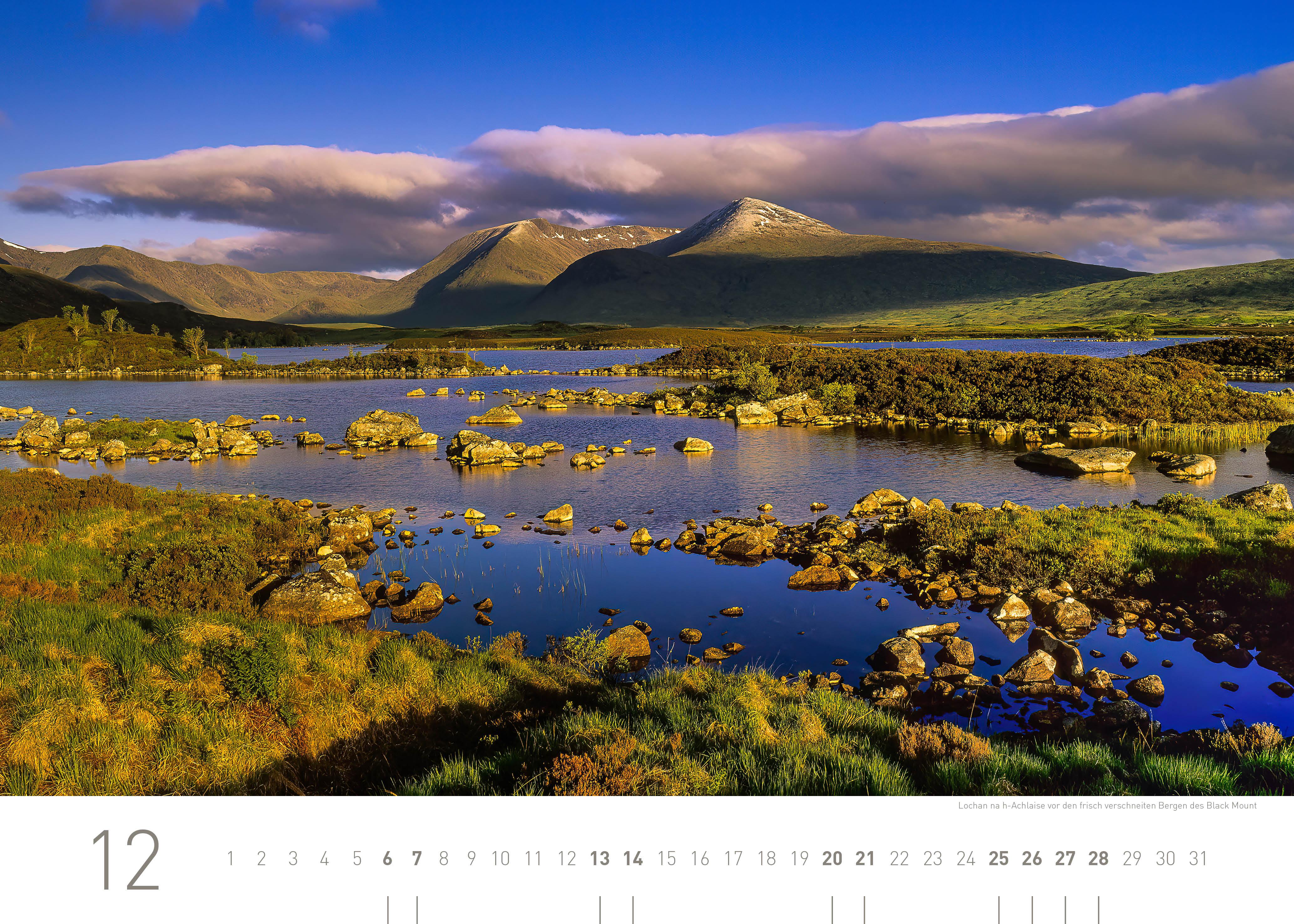 Beispielinhalt (Bild) 360° Schottland Exklusivkalender 2025