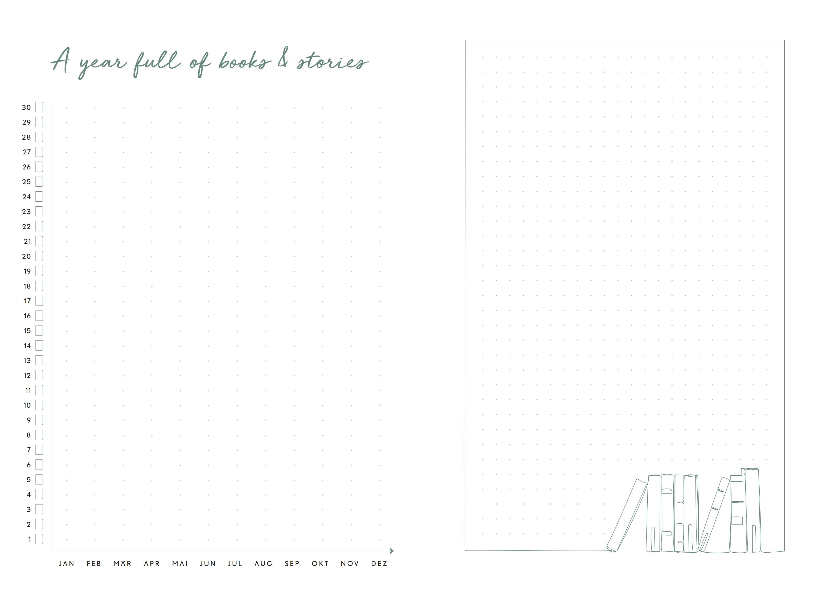 Beispielinhalt (Bild) Just ONE more chapter - Mein Bookjournal