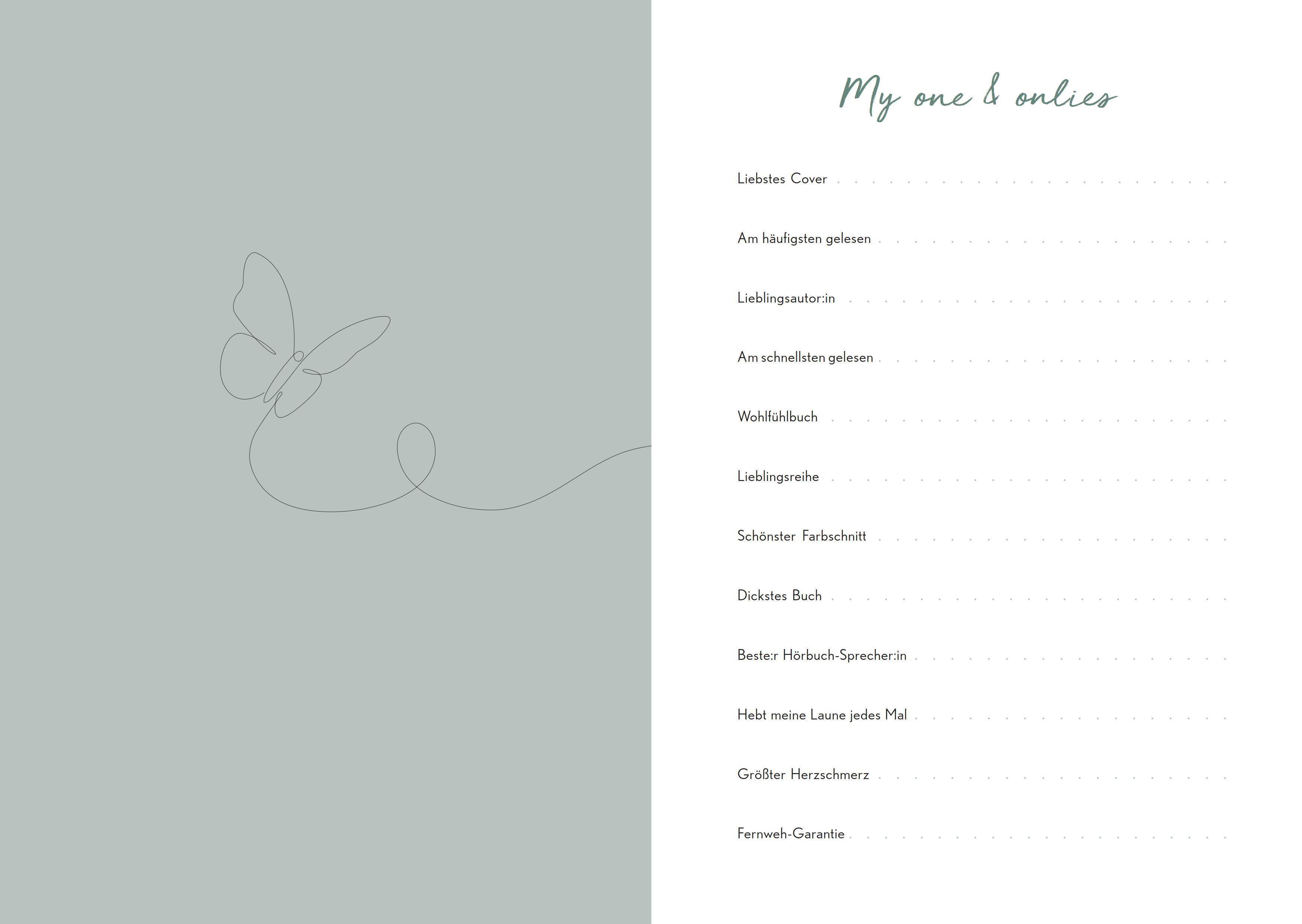 Beispielinhalt (Bild) Just ONE more chapter - Mein Bookjournal