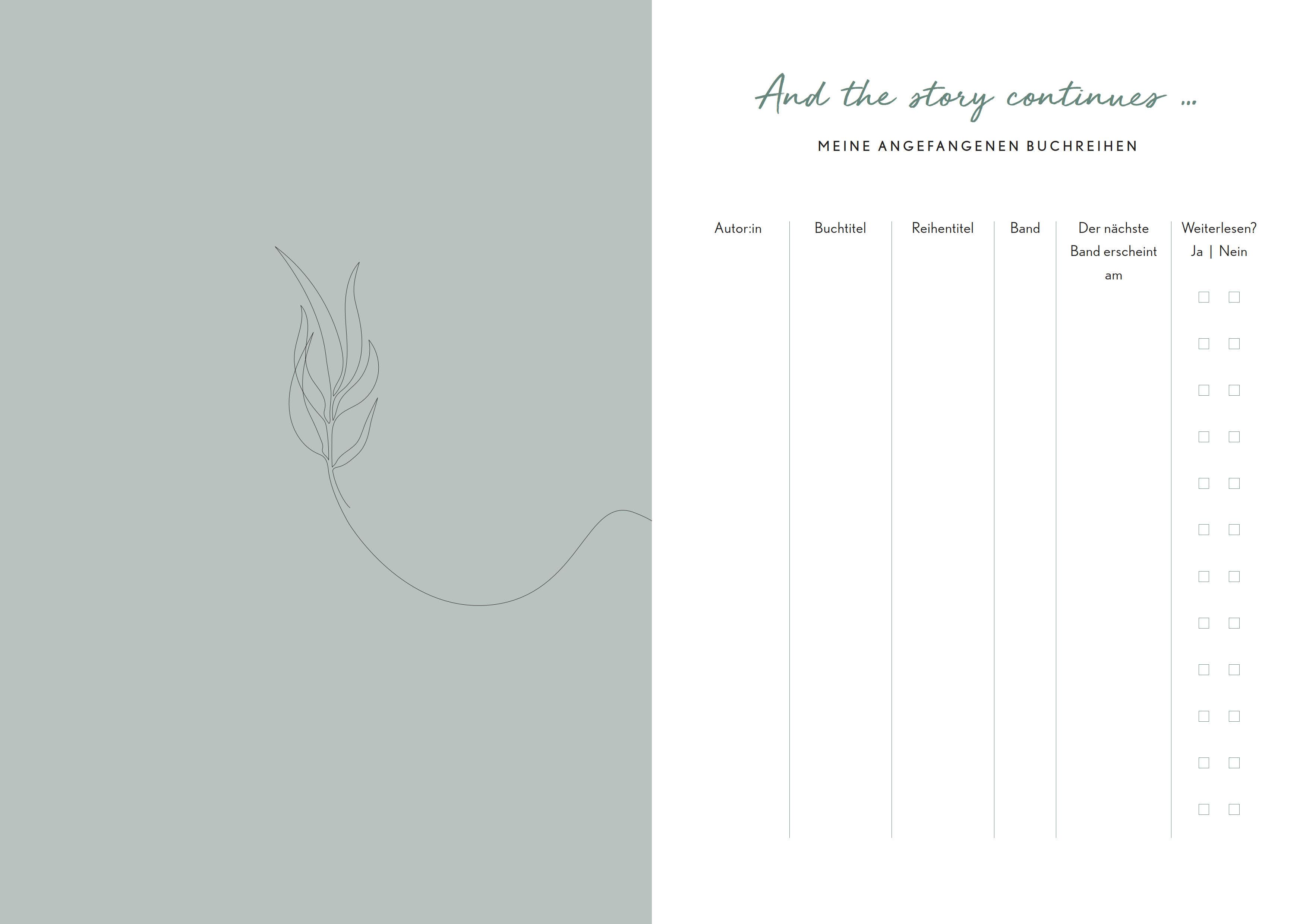 Beispielinhalt (Bild) Just ONE more chapter - Mein Bookjournal