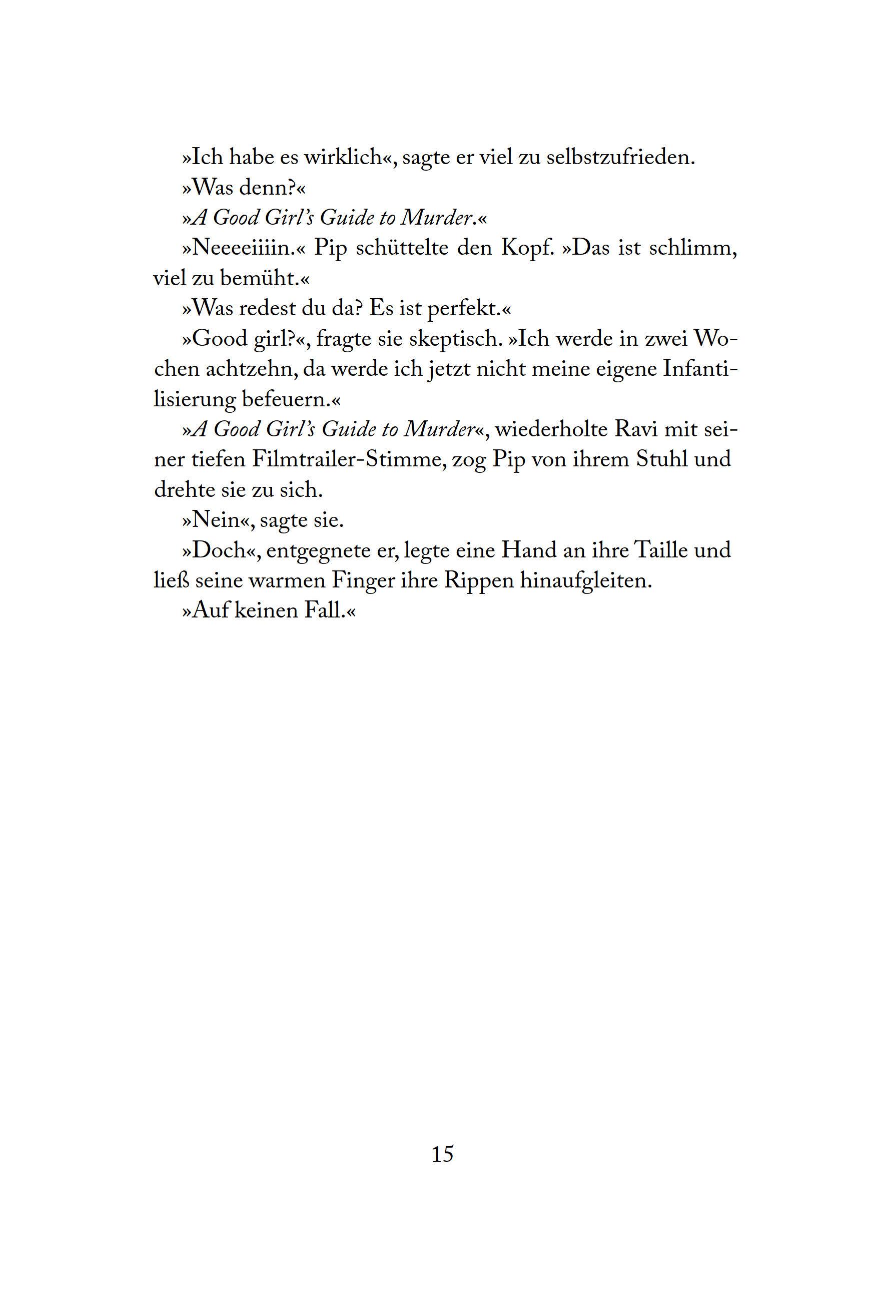 Beispielinhalt (Bild) Good Girl, Bad Blood