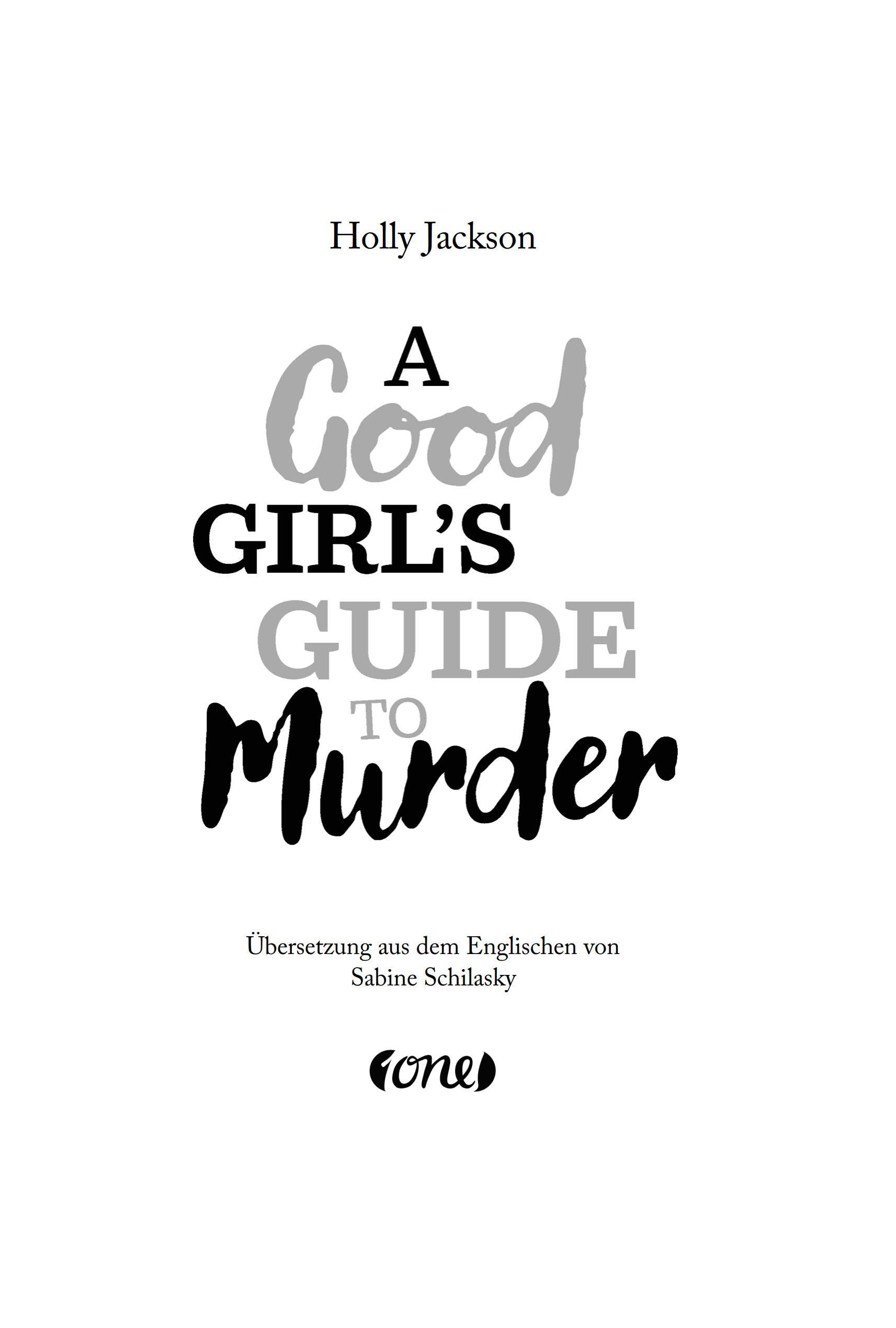 Beispielinhalt (Bild) A Good Girl's Guide to Murder