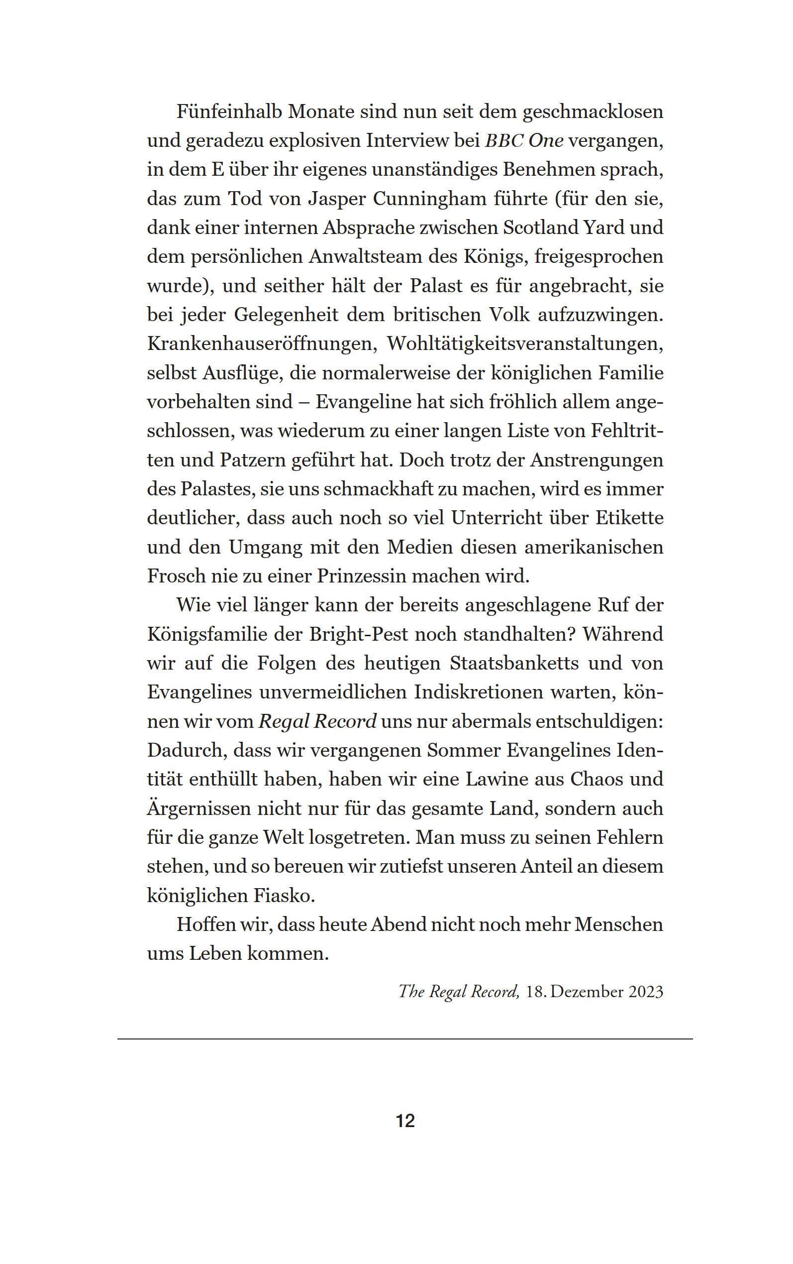 Beispielinhalt (Bild) Royal Scandal - A Crown to Kill for