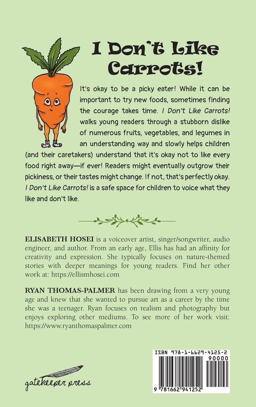 Rückseitencover I Don't Like Carrots!