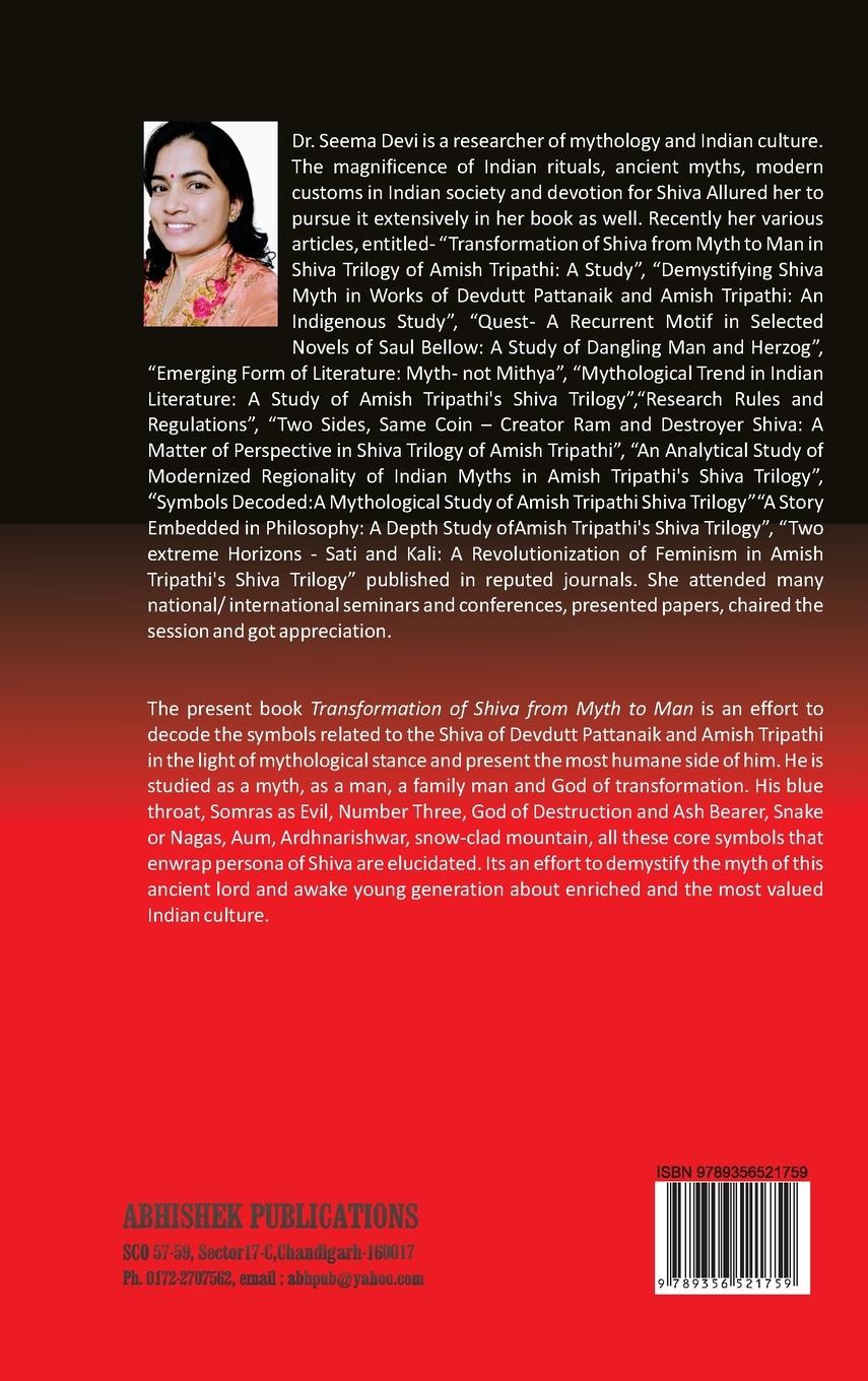 Rückseitencover Transformation Of Shiva From Myth To Man