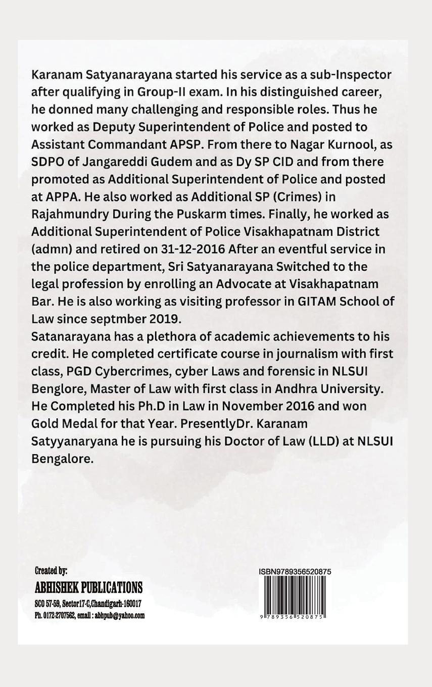 Rückseitencover MARTYR K.S VYAS, (I.P.S) PATH FINDER