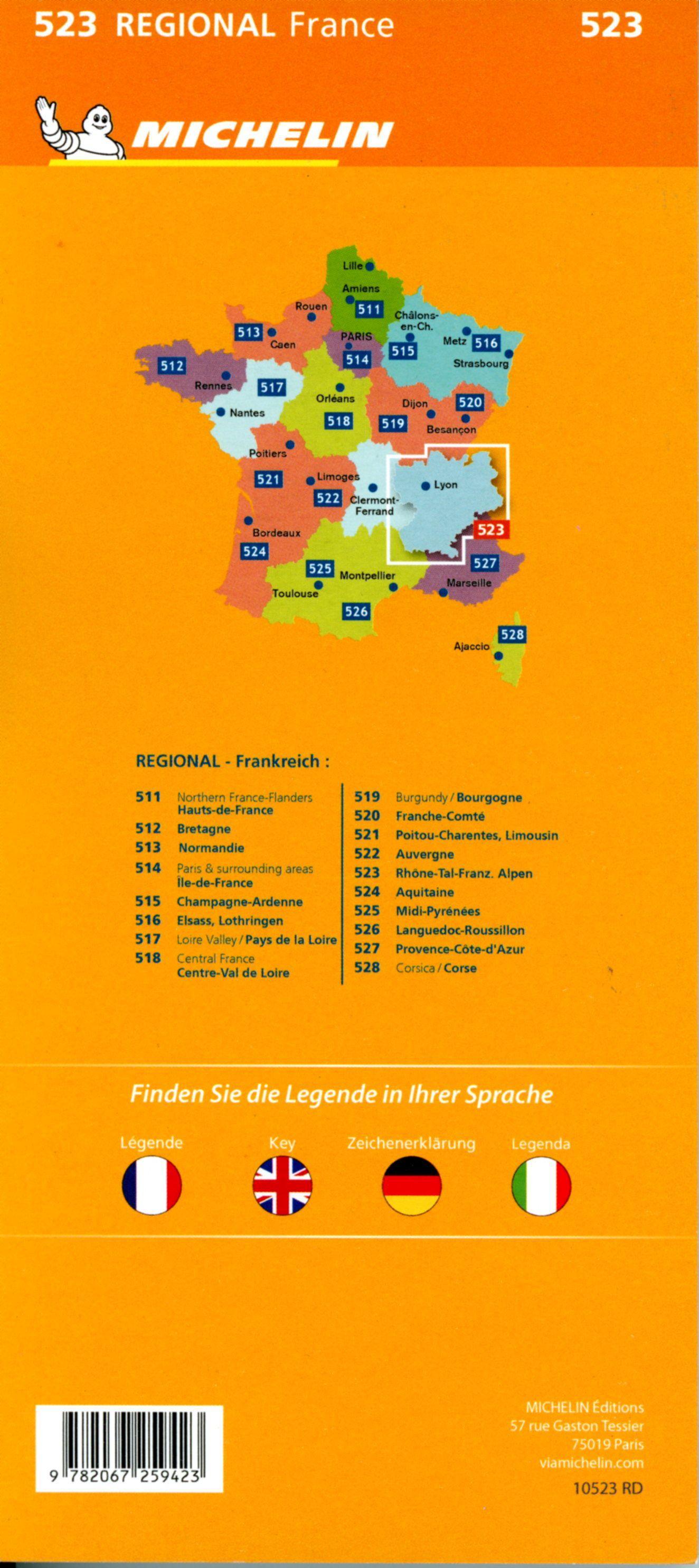 Beispielinhalt (Bild) Michelin Rhonetal - Französiche Alpen