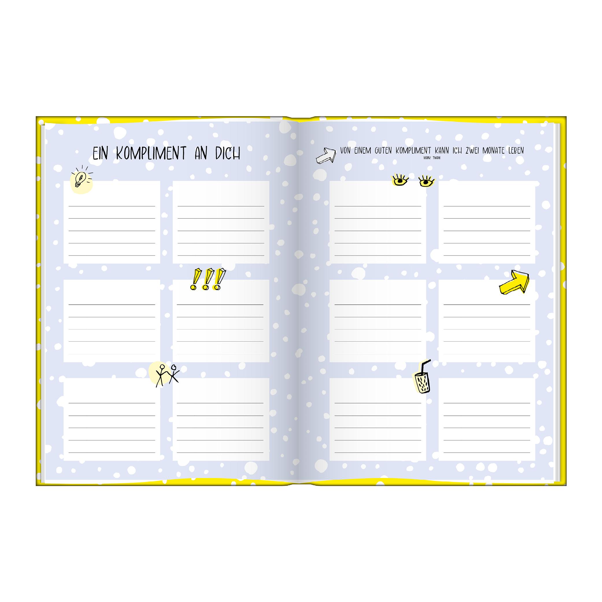 Beispielinhalt (Bild) Freundebuch für Erwachsene | Erinnerungsalbum zum Ausfüllen für Freunde und Kollegen | Freundschaftsbuch, Poesiealbum als Geschenkidee