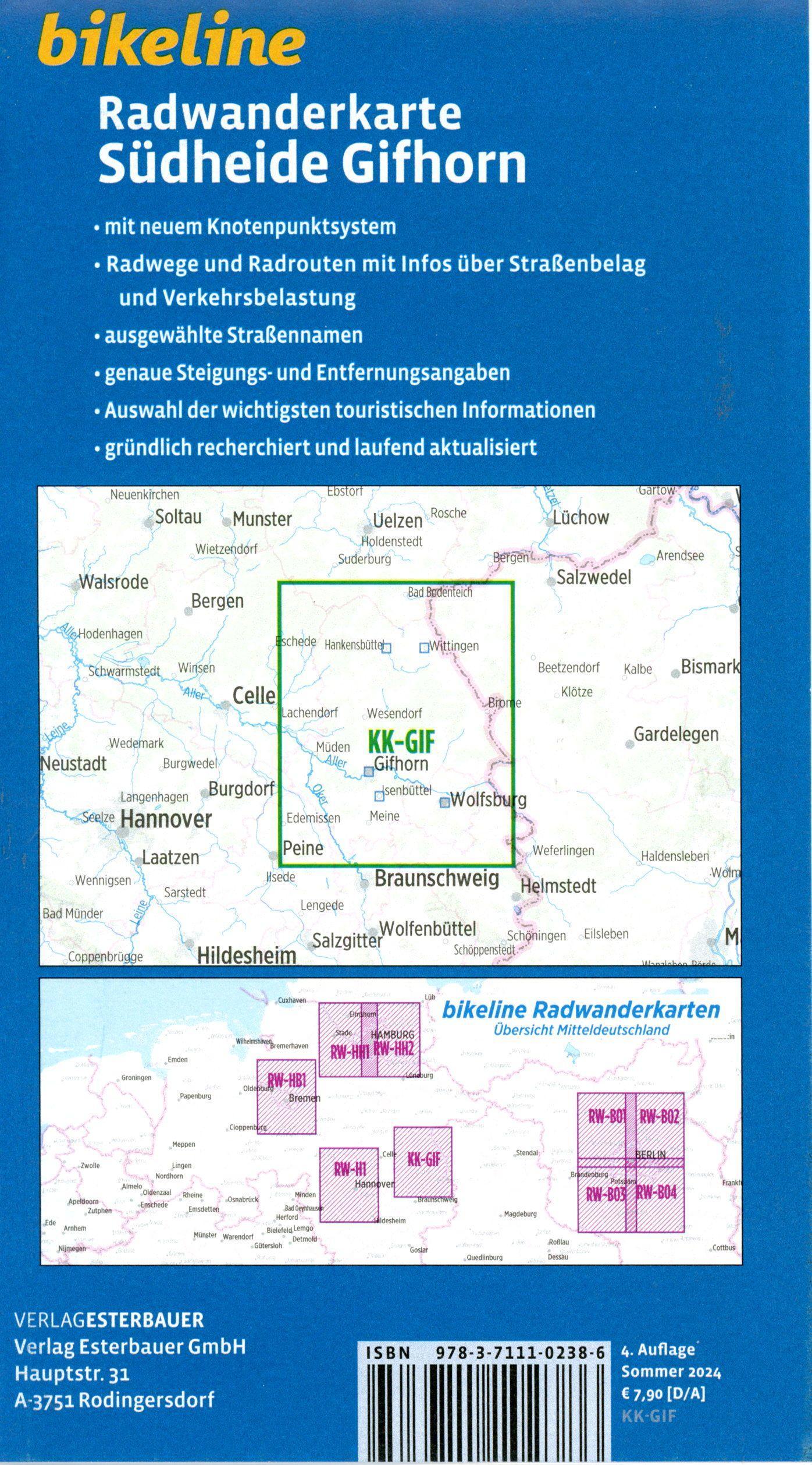 Beispielinhalt (Bild) Radwanderkarte Südheide Gifhorn
