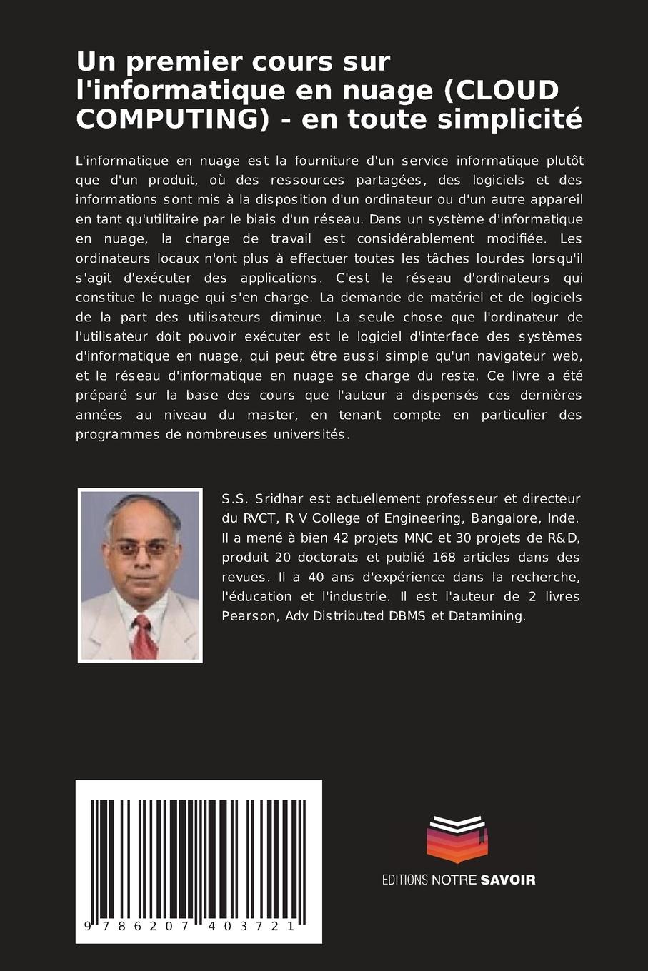 Rückseitencover Un premier cours sur l'informatique en nuage (CLOUD COMPUTING) - en toute simplicité
