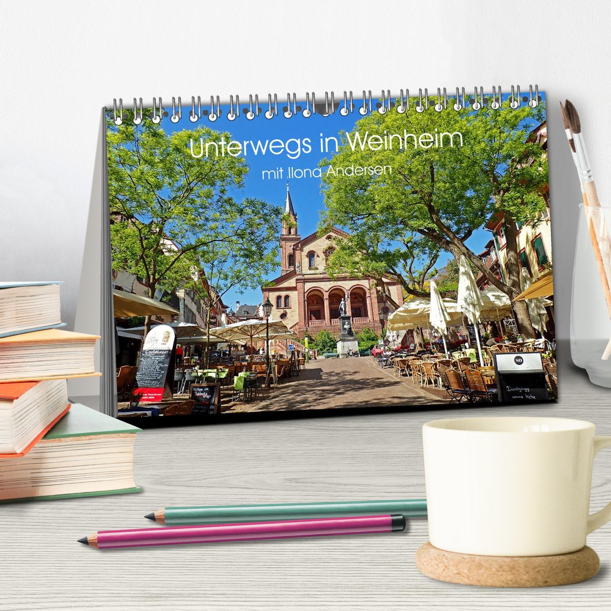 Beispielinhalt (Bild) Unterwegs in Weinheim mit Ilona Andersen (Tischkalender 2025 DIN A5 quer), CALVENDO Monatskalender