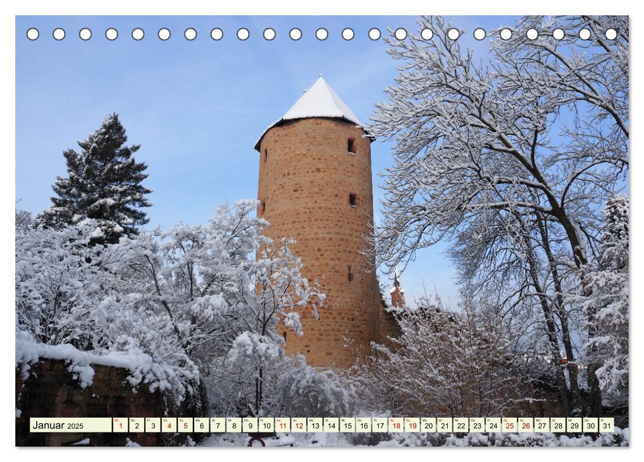Beispielinhalt (Bild) Unterwegs in Weinheim mit Ilona Andersen (Tischkalender 2025 DIN A5 quer), CALVENDO Monatskalender