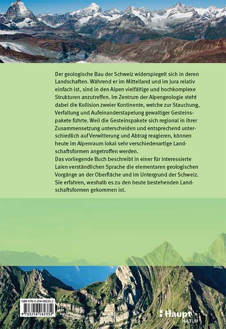 Rückseitencover Landschaften und Geologie der Schweiz