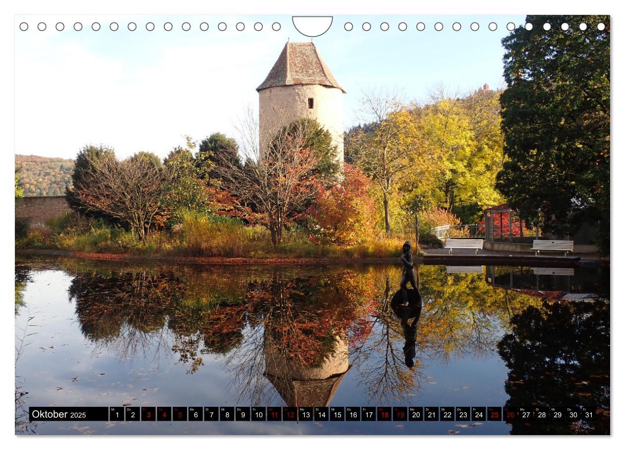 Beispielinhalt (Bild) Weinheim - Stadt unter den zwei Burgen (Wandkalender 2025 DIN A4 quer), CALVENDO Monatskalender