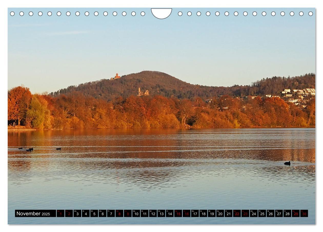 Beispielinhalt (Bild) Weinheim - Stadt unter den zwei Burgen (Wandkalender 2025 DIN A4 quer), CALVENDO Monatskalender