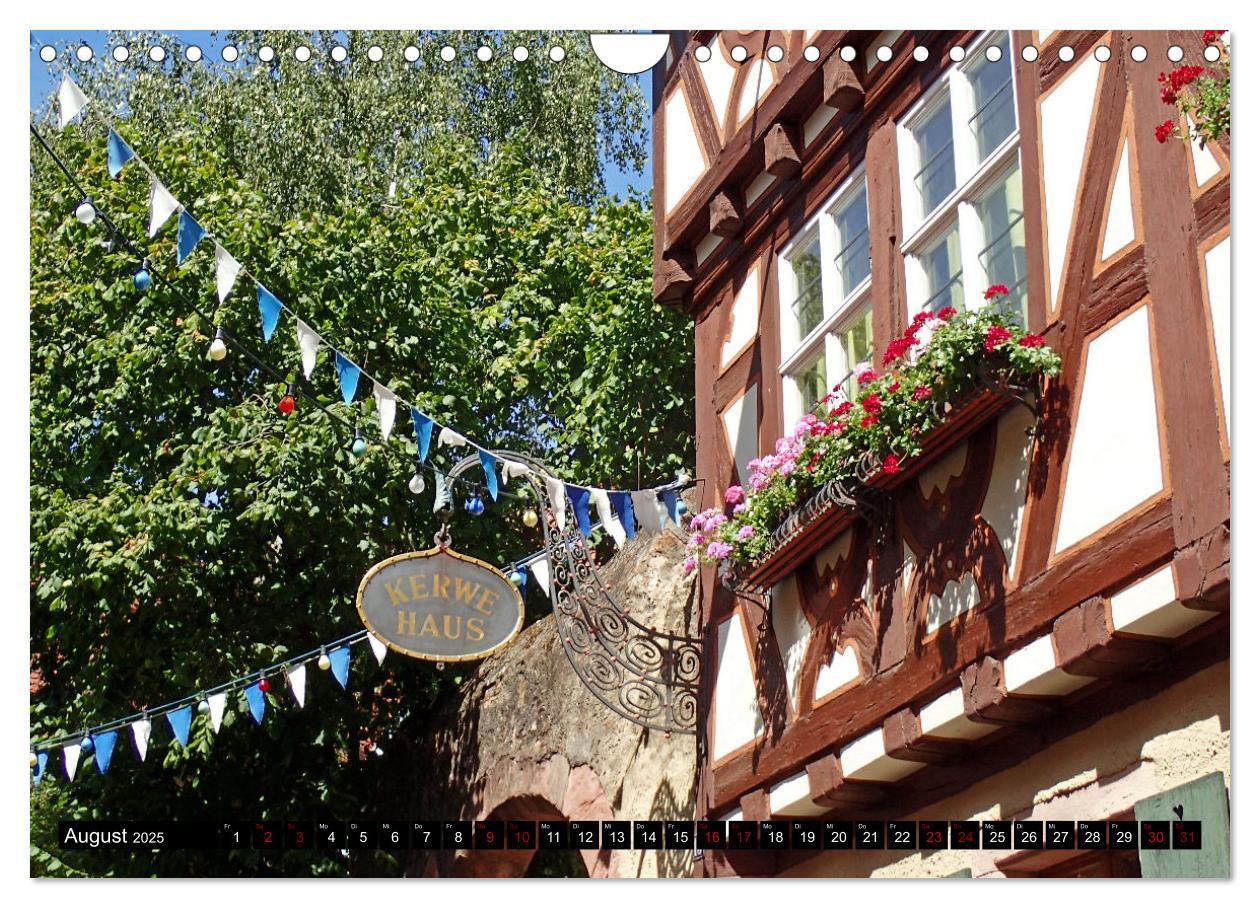 Beispielinhalt (Bild) Weinheim - Stadt unter den zwei Burgen (Wandkalender 2025 DIN A4 quer), CALVENDO Monatskalender