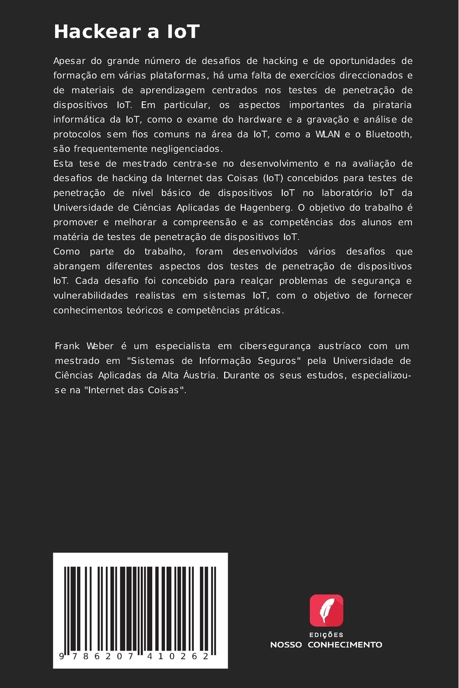 Rückseitencover Hackear a IoT