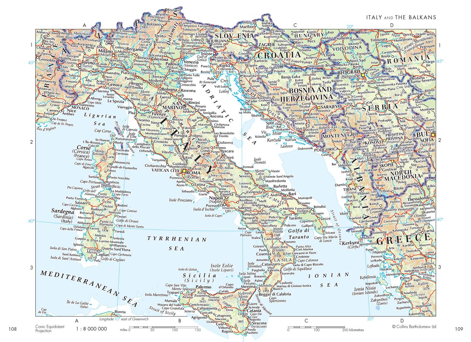 Beispielinhalt (Bild) The Times Mini Atlas of the World