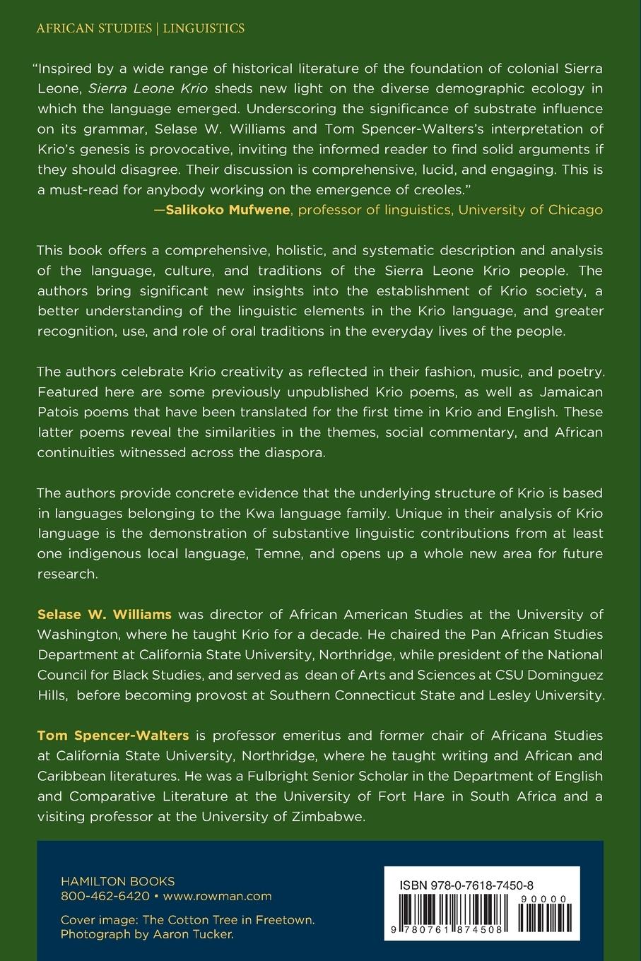 Rückseitencover Sierra Leone Krio