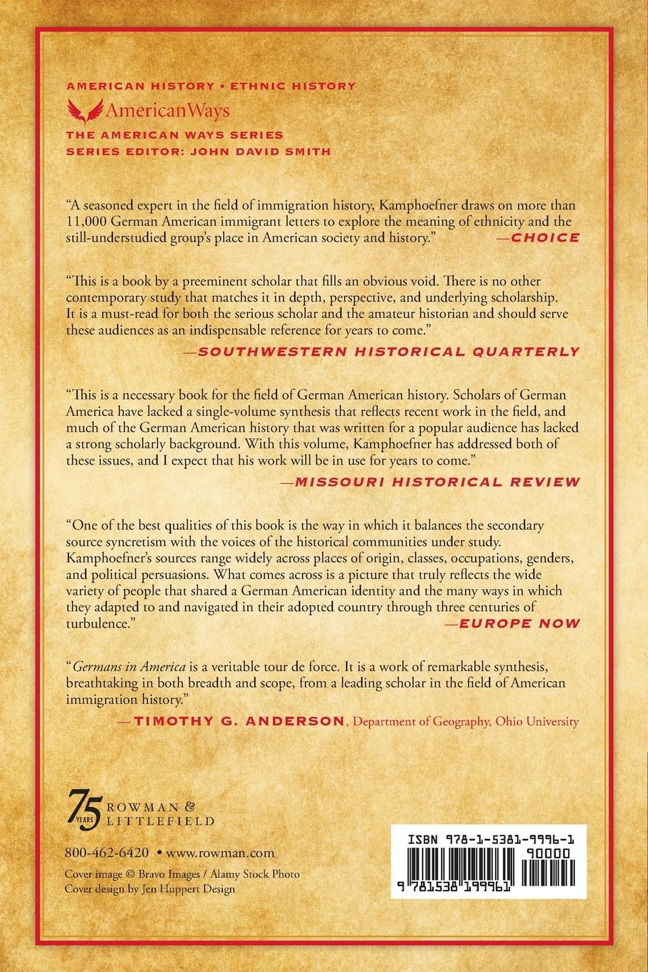 Rückseitencover Germans in America