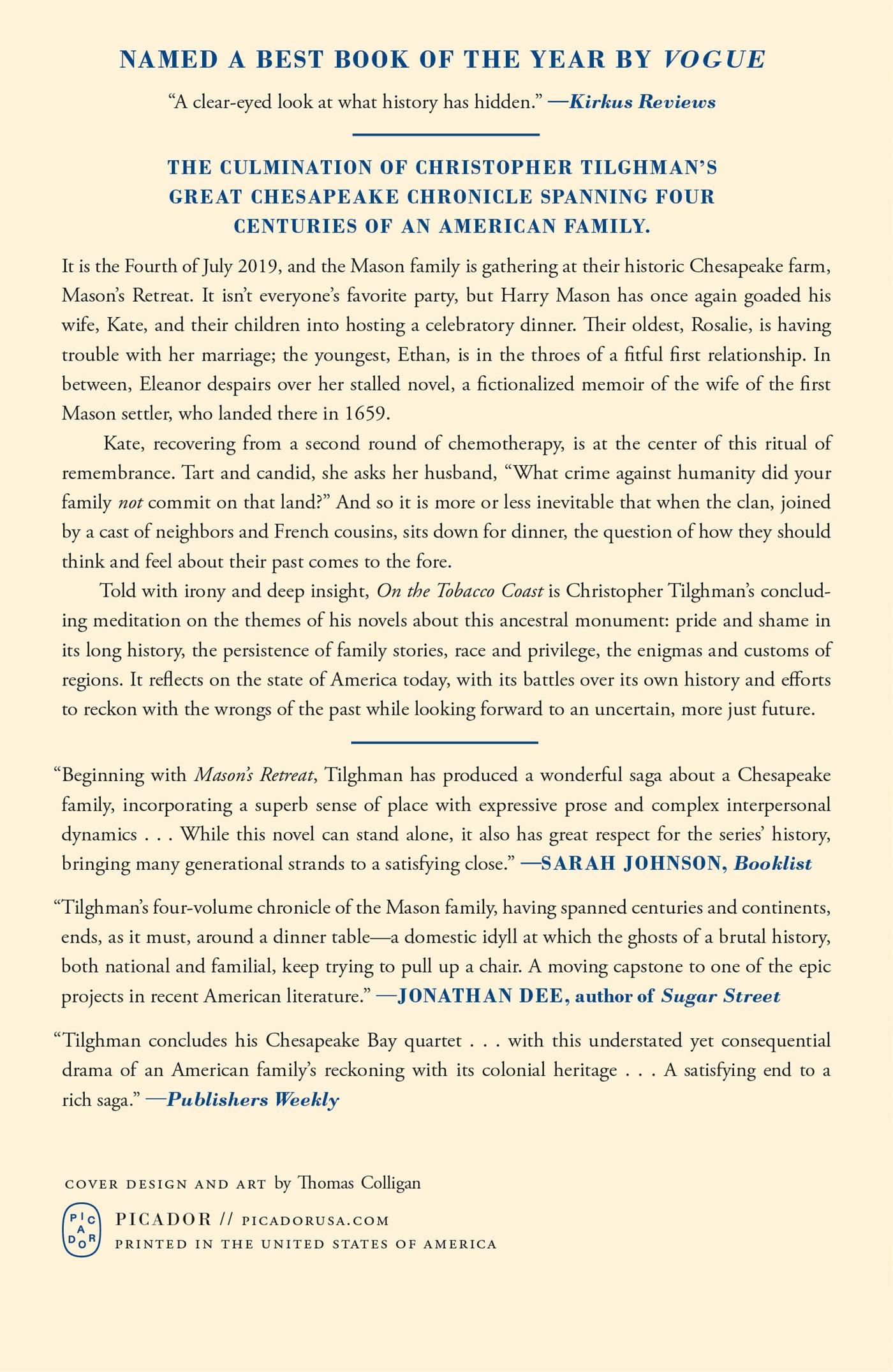 Rückseitencover On the Tobacco Coast