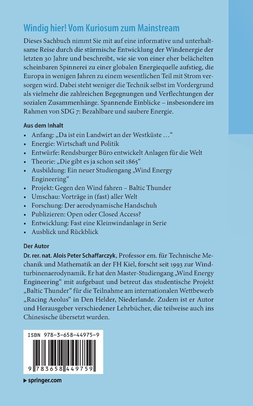 Rückseitencover Windig hier! Vom Kuriosum zum Mainstream