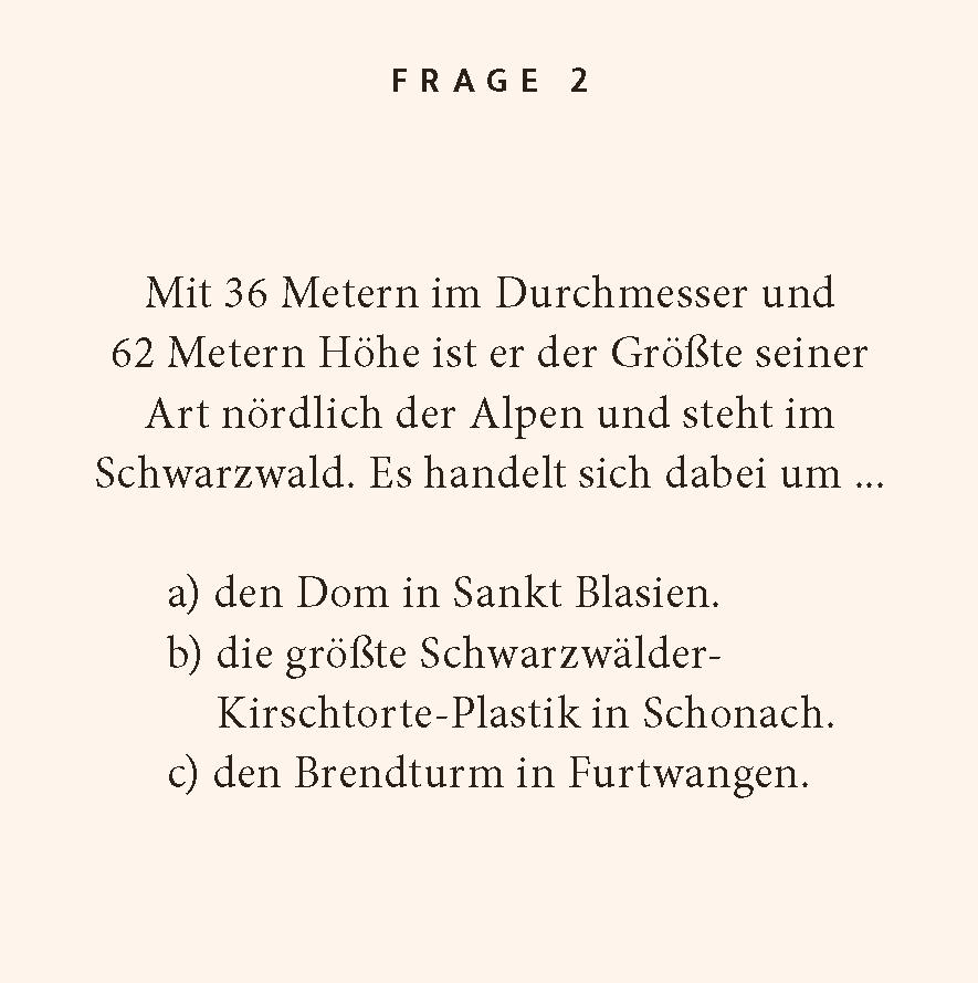 Beispielinhalt (Bild) Schwarzwald-Quiz