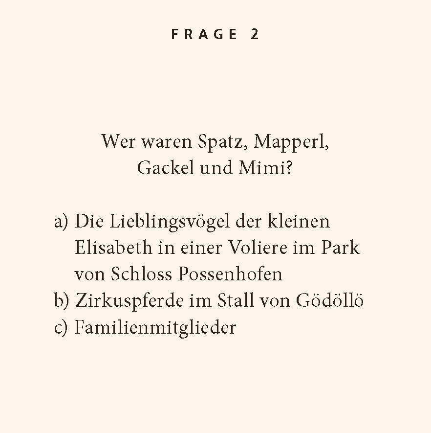 Beispielinhalt (Bild) Sisi-Quiz