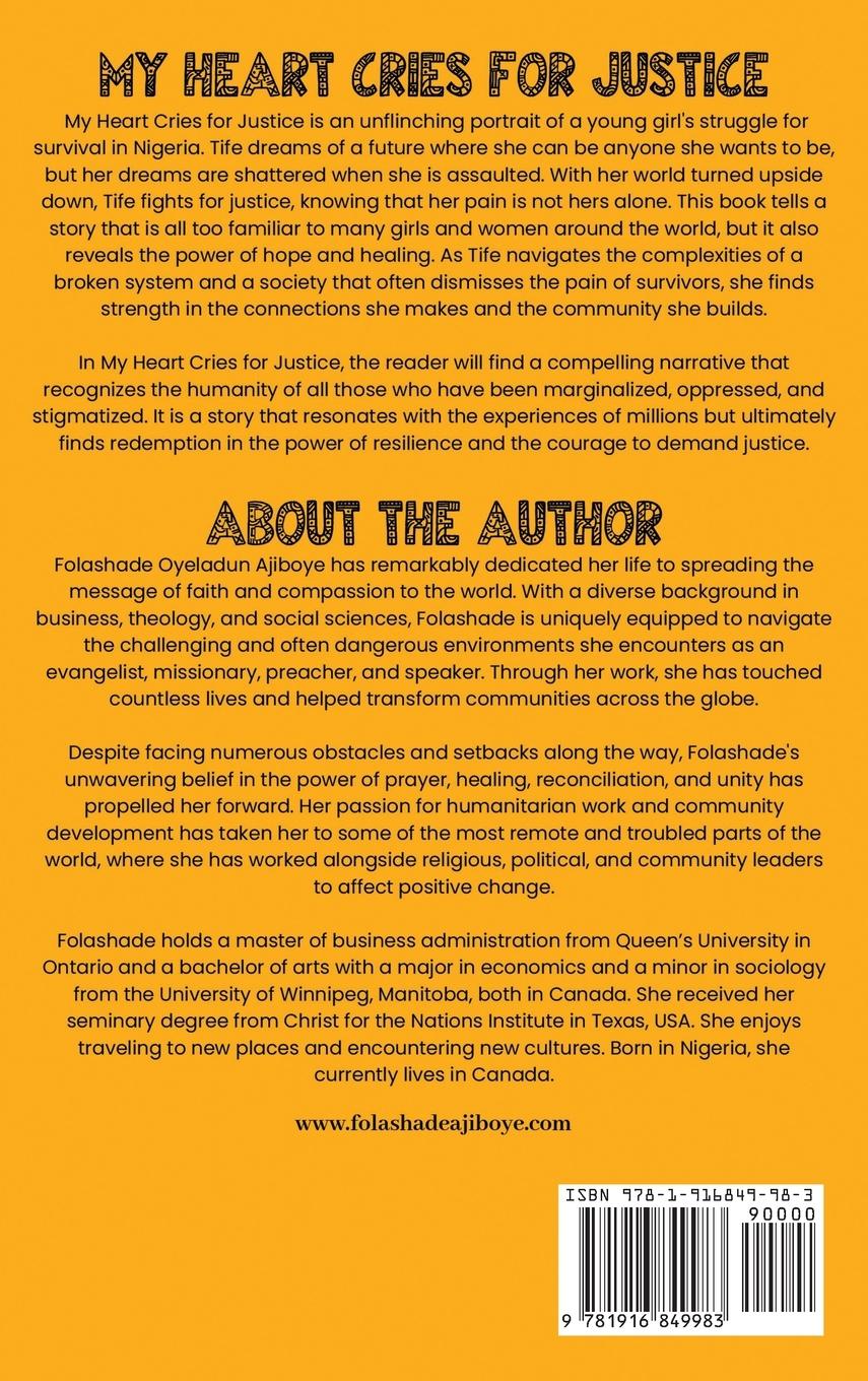 Rückseitencover MY HEART CRIES FOR JUSTICE