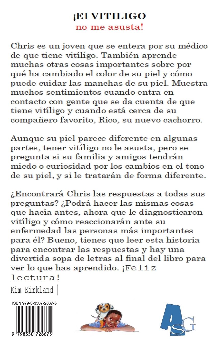 Rückseitencover El vitiligo no me asusta